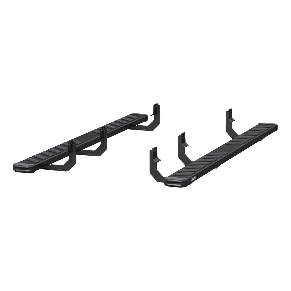 ARIES NovaTrac 6" x 85" Black E-Coat Steel Running Boards, 2016-2024 Nissan TITAN XD, 2017-2024 Nissan TITAN