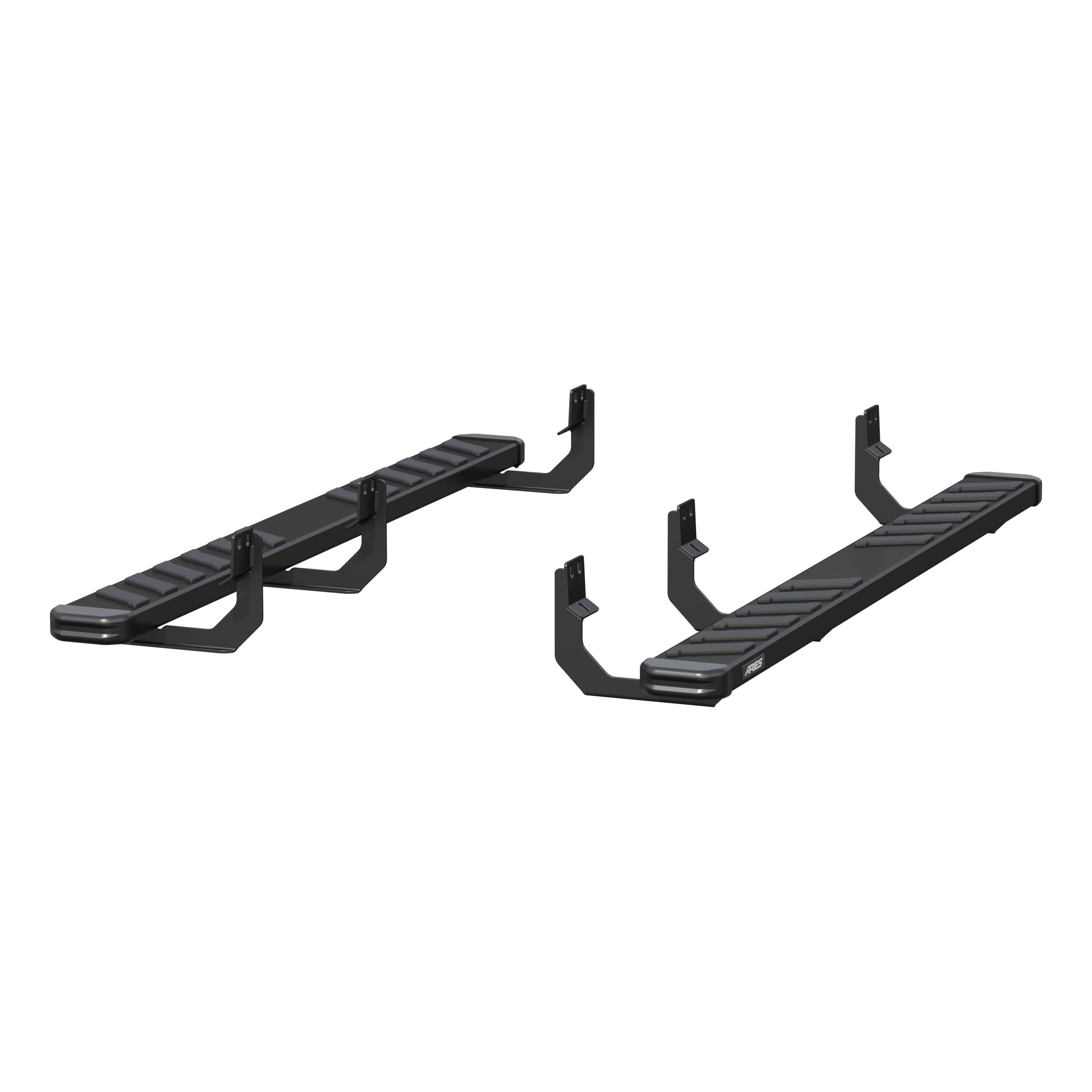 ARIES NovaTrac 6" x 75" Black E-Coat Steel Running Boards, 2017-2018 Nissan TITAN