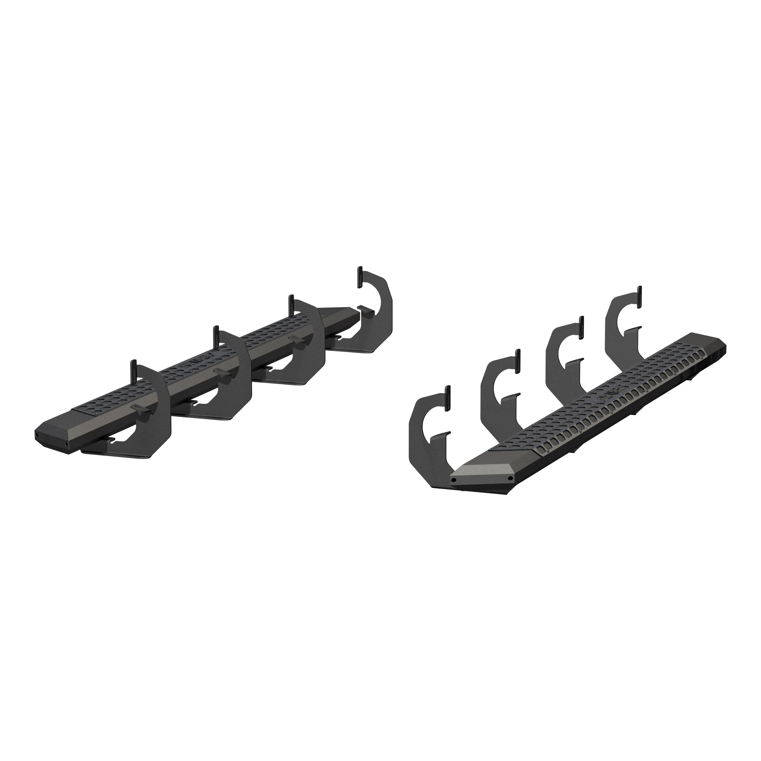 ARIES AdvantEDGE 5-1/2" x 75" Black Aluminum Side Bars, 2019 Chevy/GMC Silverado/Sierra 1500 LD/Limited