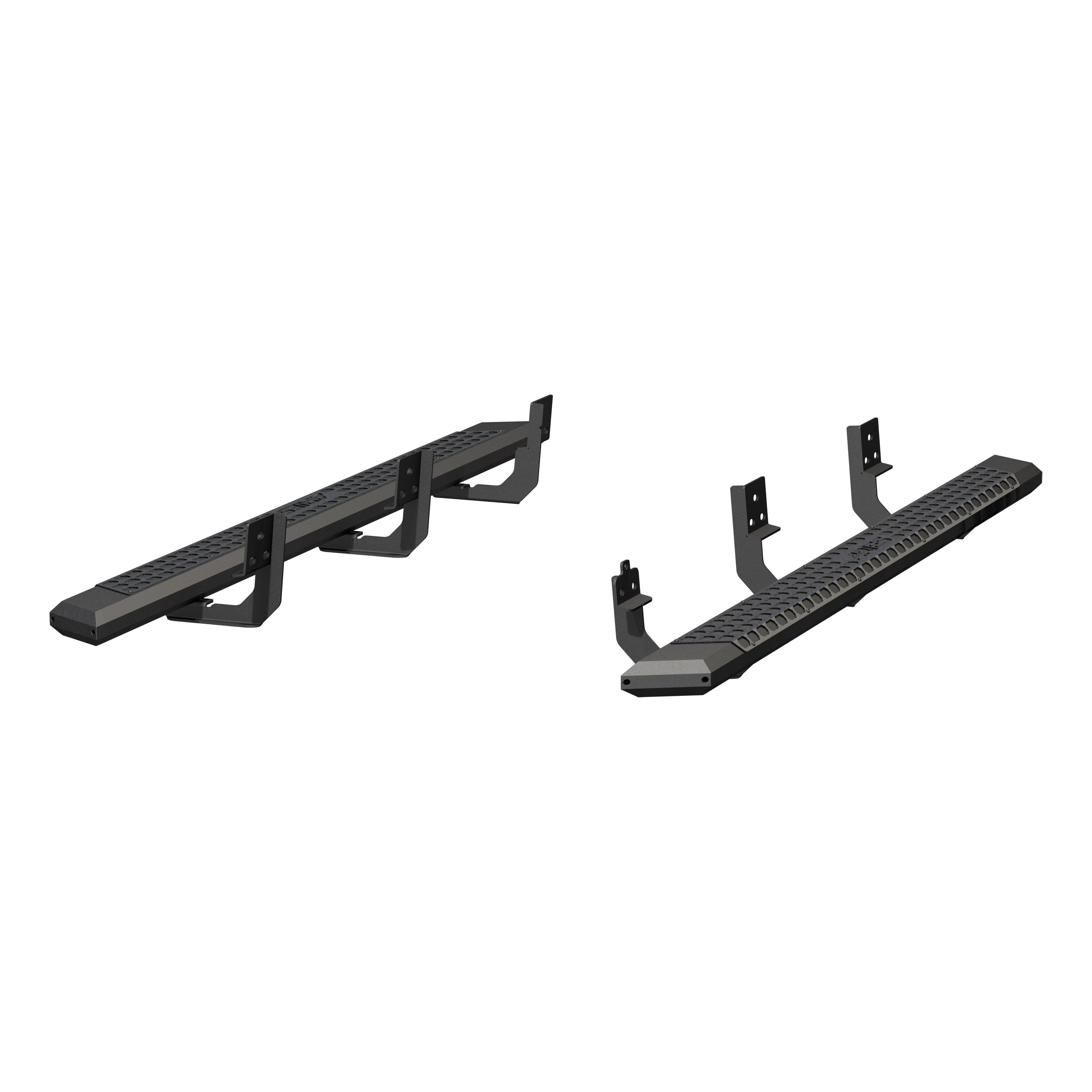 ARIES AdvantEDGE 5-1/2" x 85" Black Aluminum Side Bars, 2019-2026 Ram 2500/3500