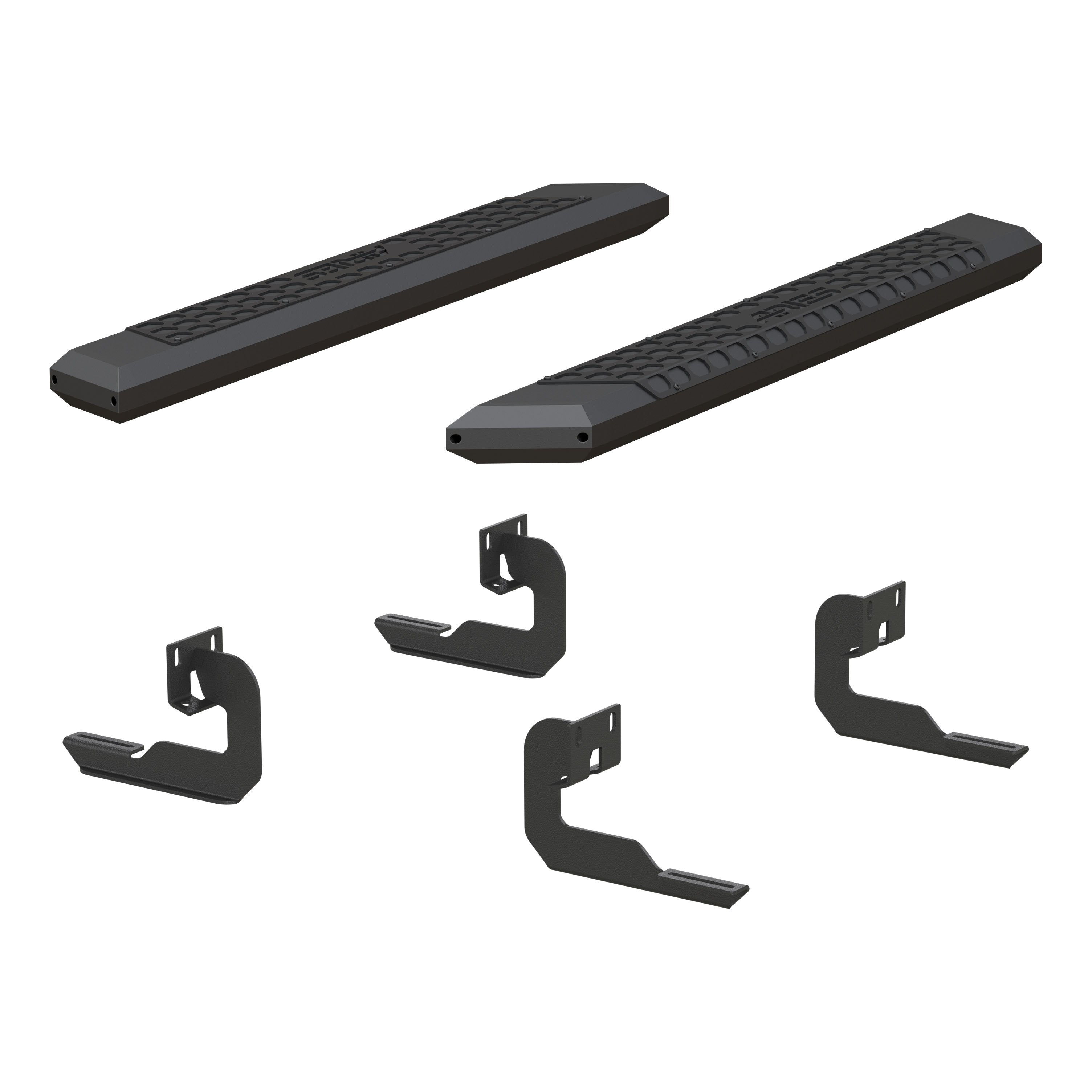 ARIES AdvantEDGE 5-1/2" x 53" Black Aluminum Side Bars, 2009-2014 Ford F-150