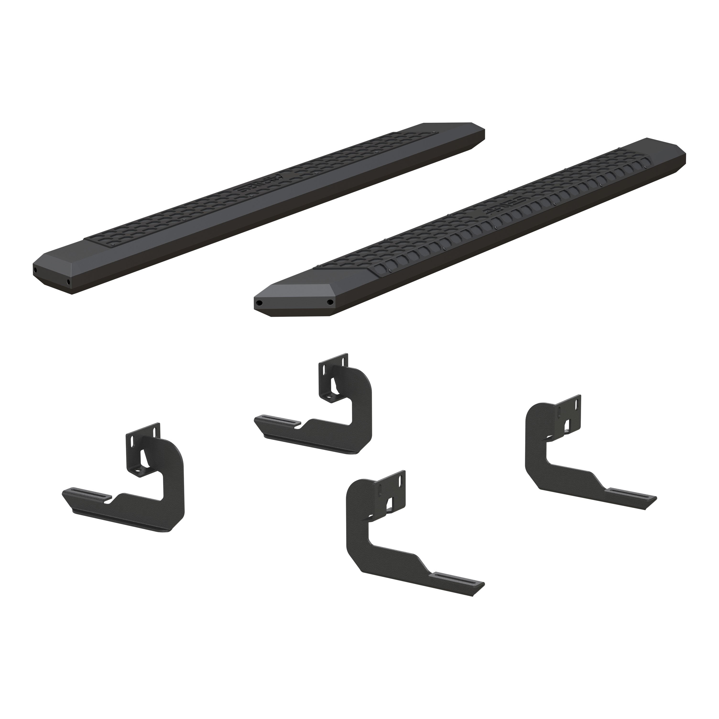 ARIES AdvantEDGE 5-1/2" x 75" Black Aluminum Side Bars, 2009-2014 Ford F-150