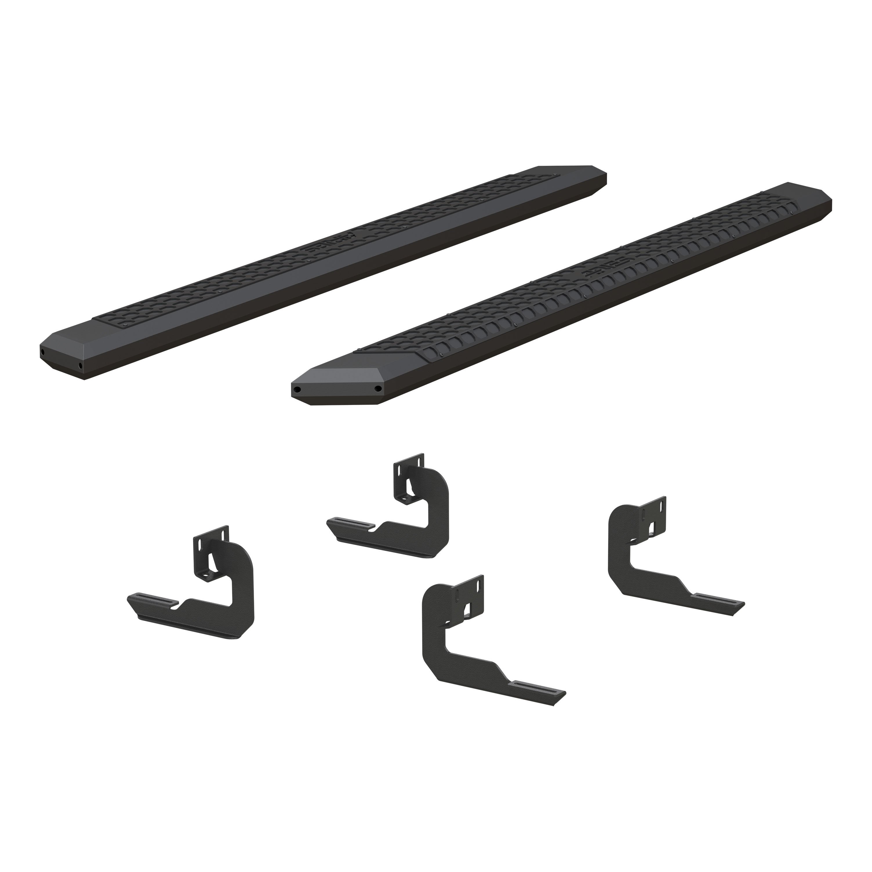 ARIES AdvantEDGE 5-1/2" x 85" Black Aluminum Side Bars, 2009-2014 Ford F-150