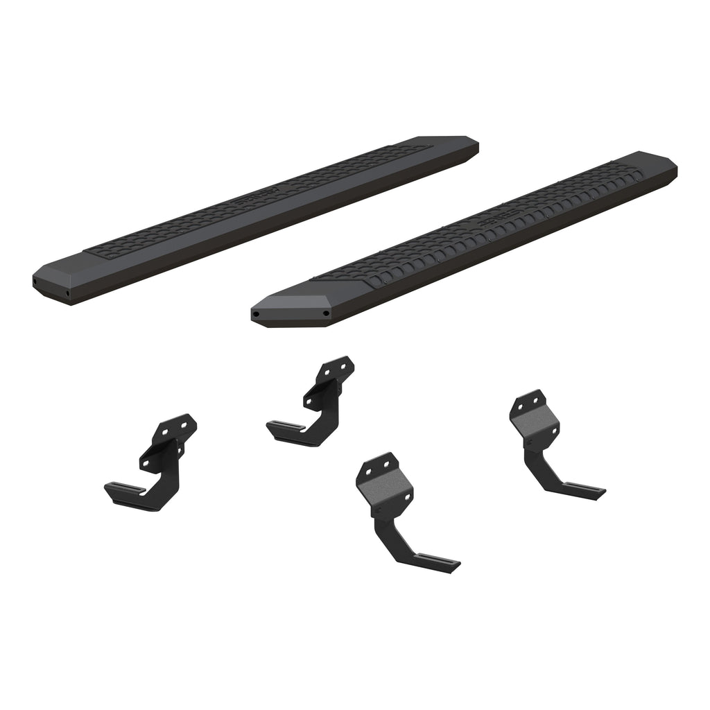 ARIES AdvantEDGE 5-1/2" x 75" Black Aluminum Side Bars, 2015-2026 Ford F-150, 2017-2026 Ford F-250/F-350/F-450/F-550 Super Duty