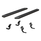 ARIES AdvantEDGE 5-1/2" x 75" Black Aluminum Side Bars, 2015-2026 Ford F-150, 2017-2026 Ford F-250/F-350/F-450/F-550 Super Duty