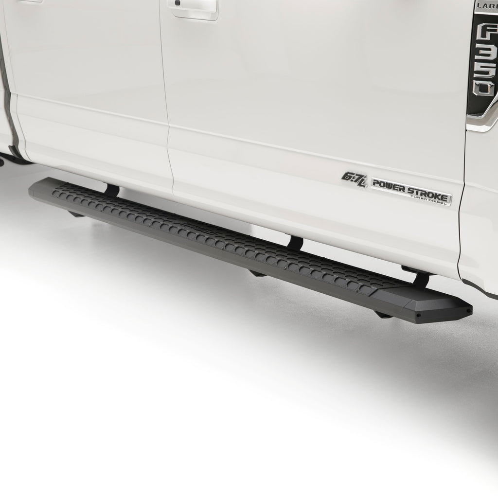 ARIES AdvantEDGE 5-1/2" x 75" Black Aluminum Side Bars, 2015-2026 Ford F-150, 2017-2026 Ford F-250/F-350/F-450/F-550 Super Duty