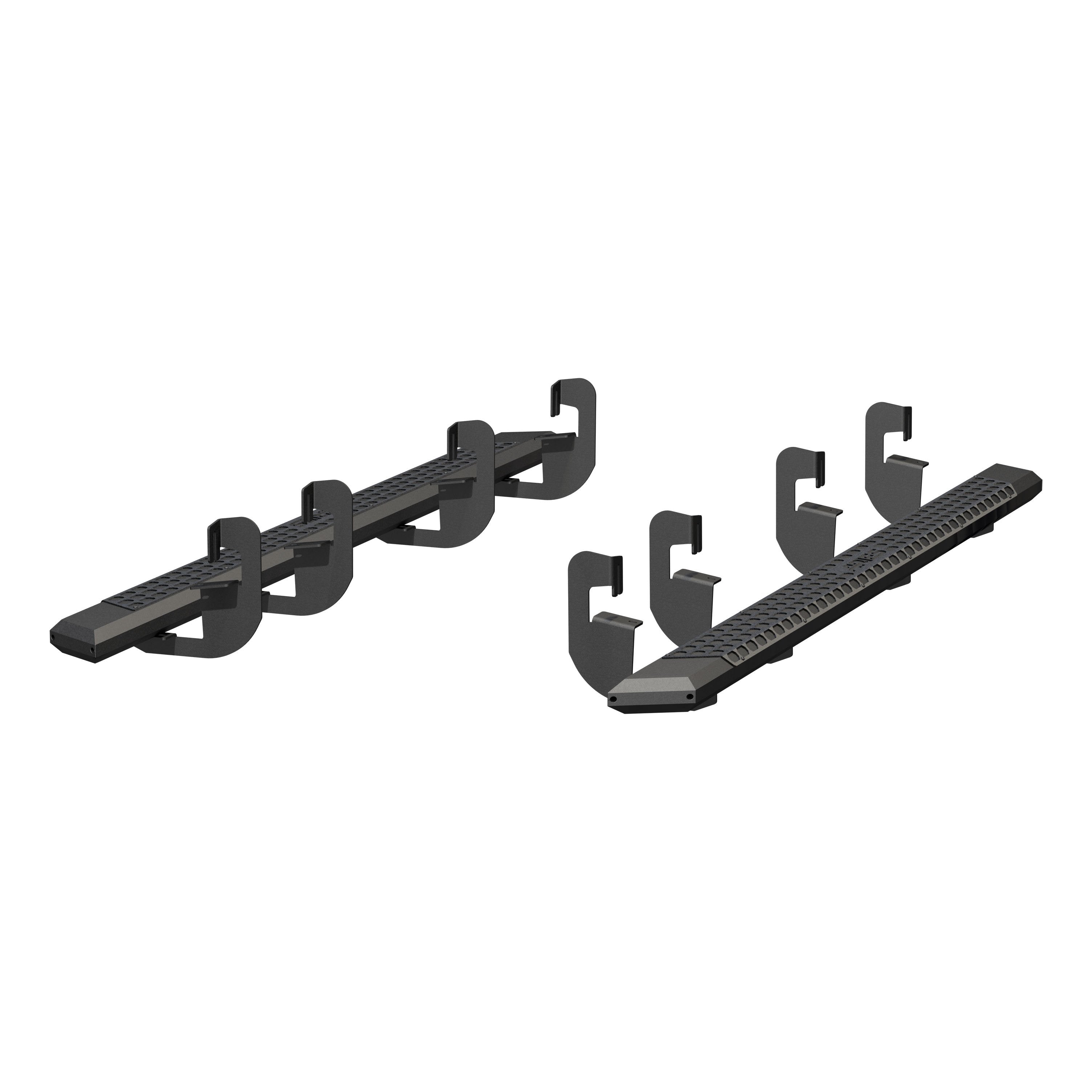 ARIES AdvantEDGE 5-1/2" x 91" Black Aluminum Side Bars, 2019-2026 Chevy/GMC Silverado/Sierra 1500, 2020-2026 Chevy/GMC Silverado/Sierra 2500HD/3500HD