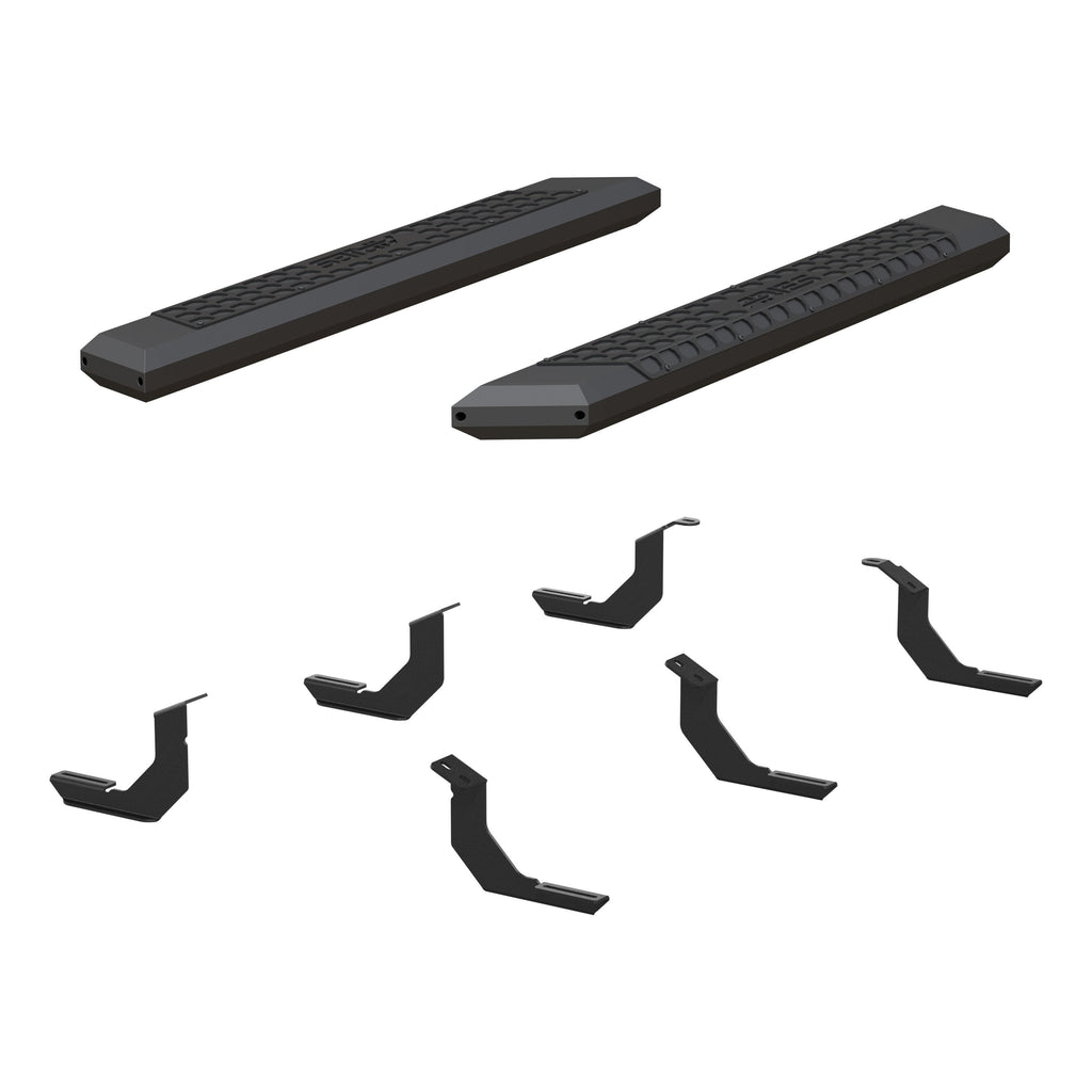 ARIES AdvantEDGE 5-1/2" x 53" Black Aluminum Side Bars, 2007-2017 Toyota Tundra