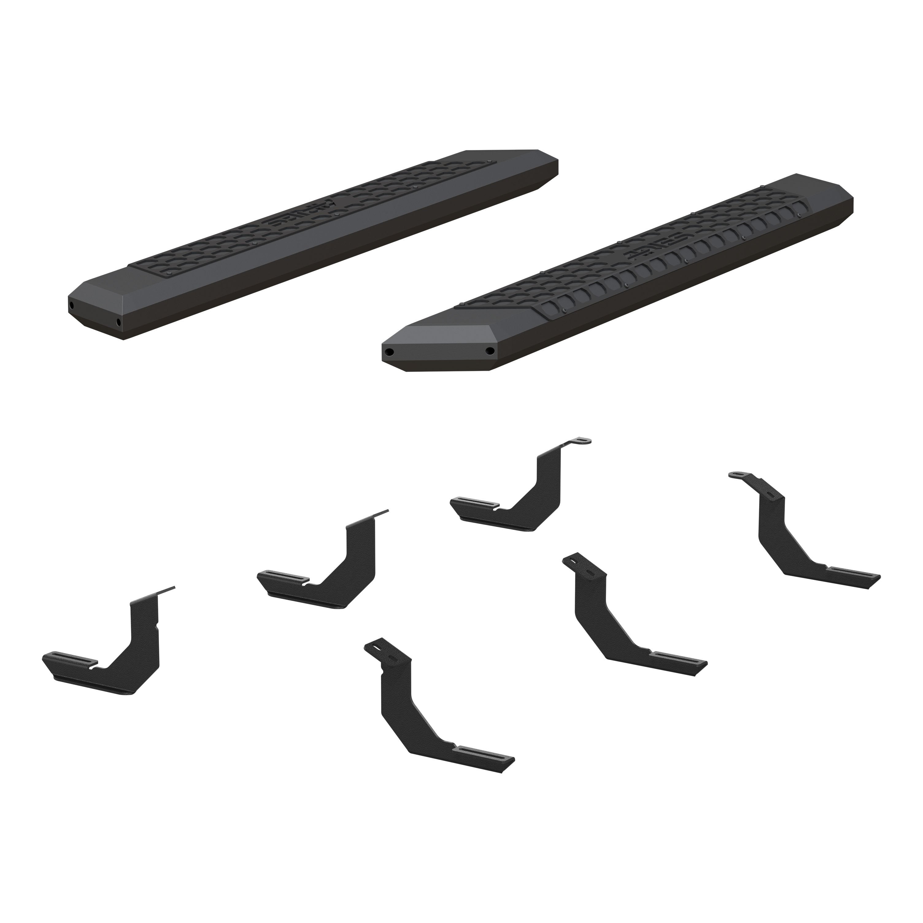 ARIES AdvantEDGE 5-1/2" x 53" Black Aluminum Side Bars, 2007-2017 Toyota Tundra