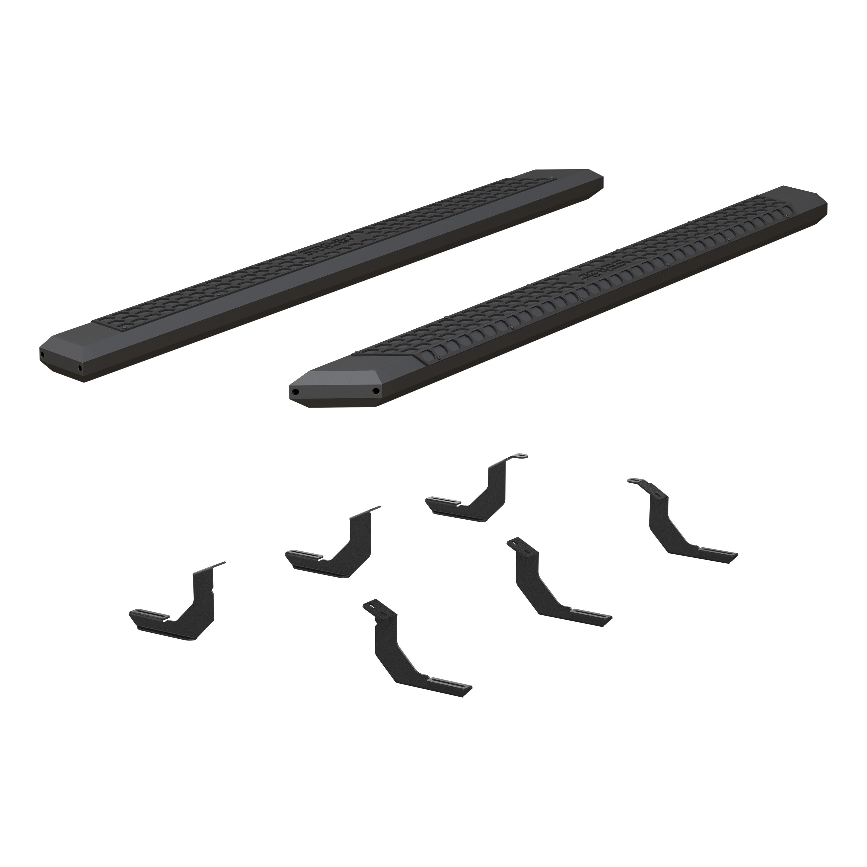 ARIES AdvantEDGE 5-1/2" x 85" Black Aluminum Side Bars, 2007-2021 Toyota Tundra