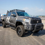 ARIES AdvantEDGE 5-1/2" x 85" Black Aluminum Side Bars, 2007-2021 Toyota Tundra