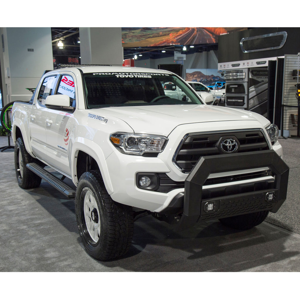 ARIES AdvantEDGE 5-1/2" x 85" Black Aluminum Side Bars, 2015-2023 Toyota Tacoma