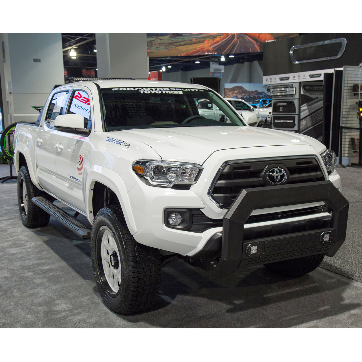 ARIES AdvantEDGE 5-1/2" x 85" Black Aluminum Side Bars, 2015-2023 Toyota Tacoma