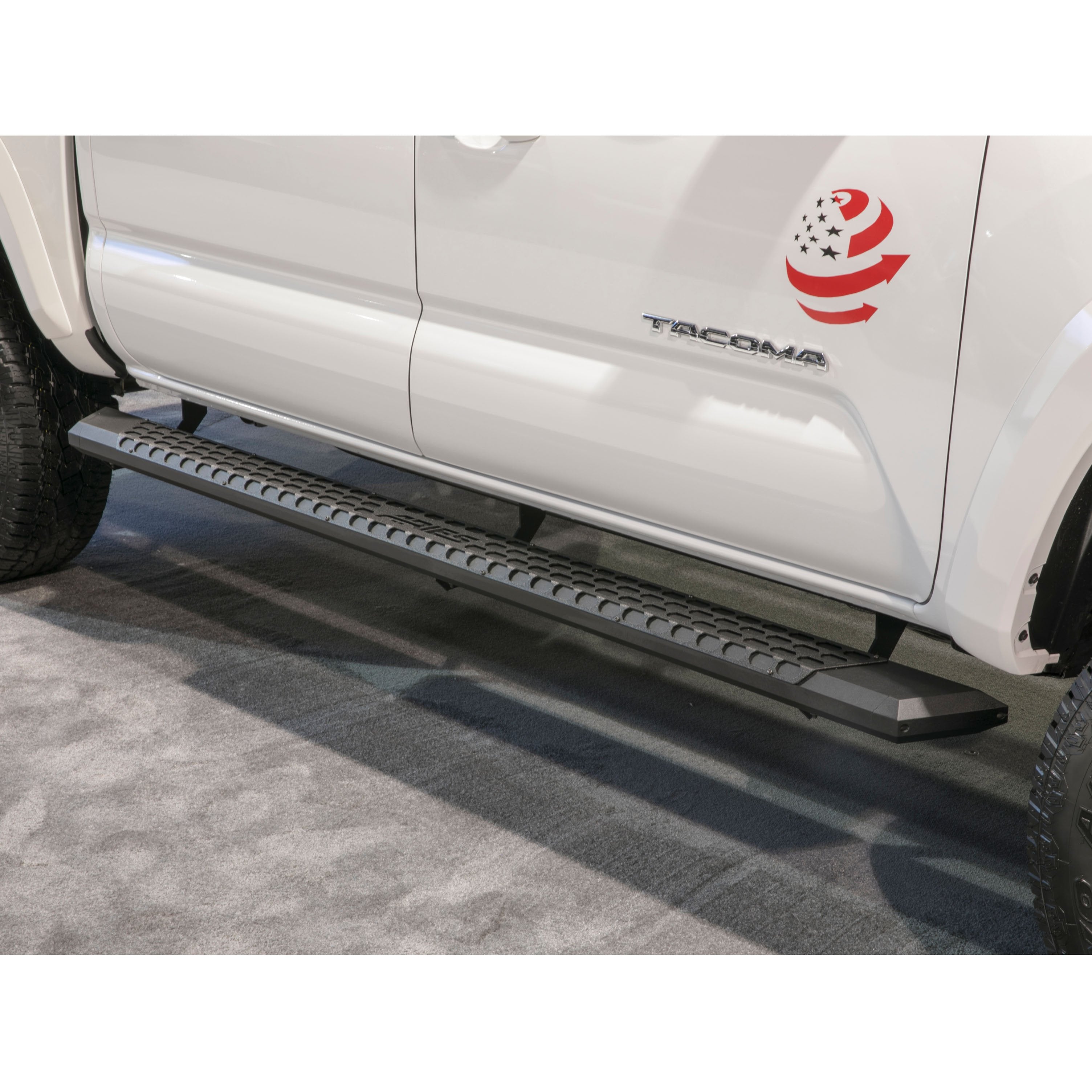 ARIES AdvantEDGE 5-1/2" x 85" Black Aluminum Side Bars, 2015-2023 Toyota Tacoma