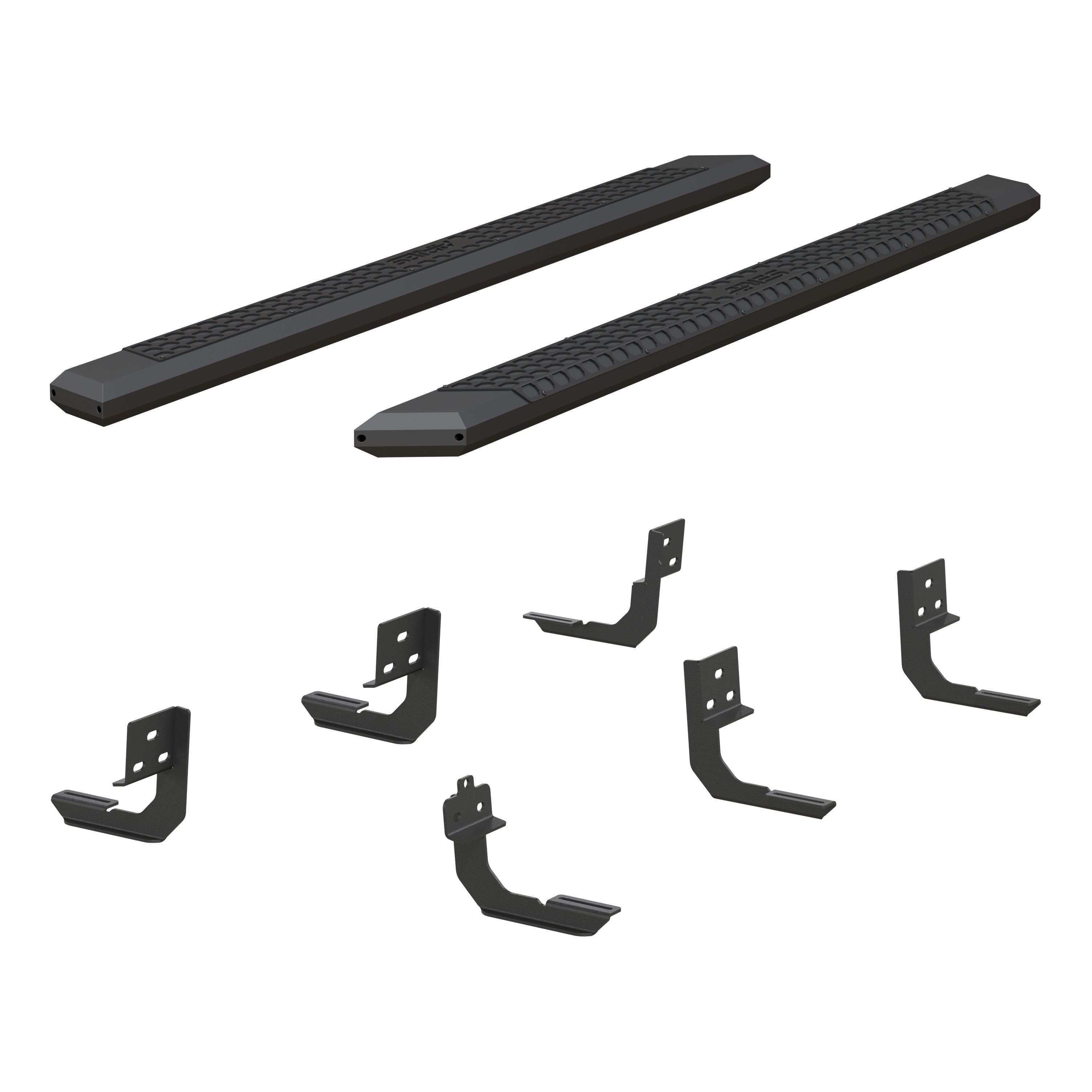 ARIES AdvantEDGE 5-1/2" x 91" Black Aluminum Side Bars, 2019-2026 Ram 2500/3500
