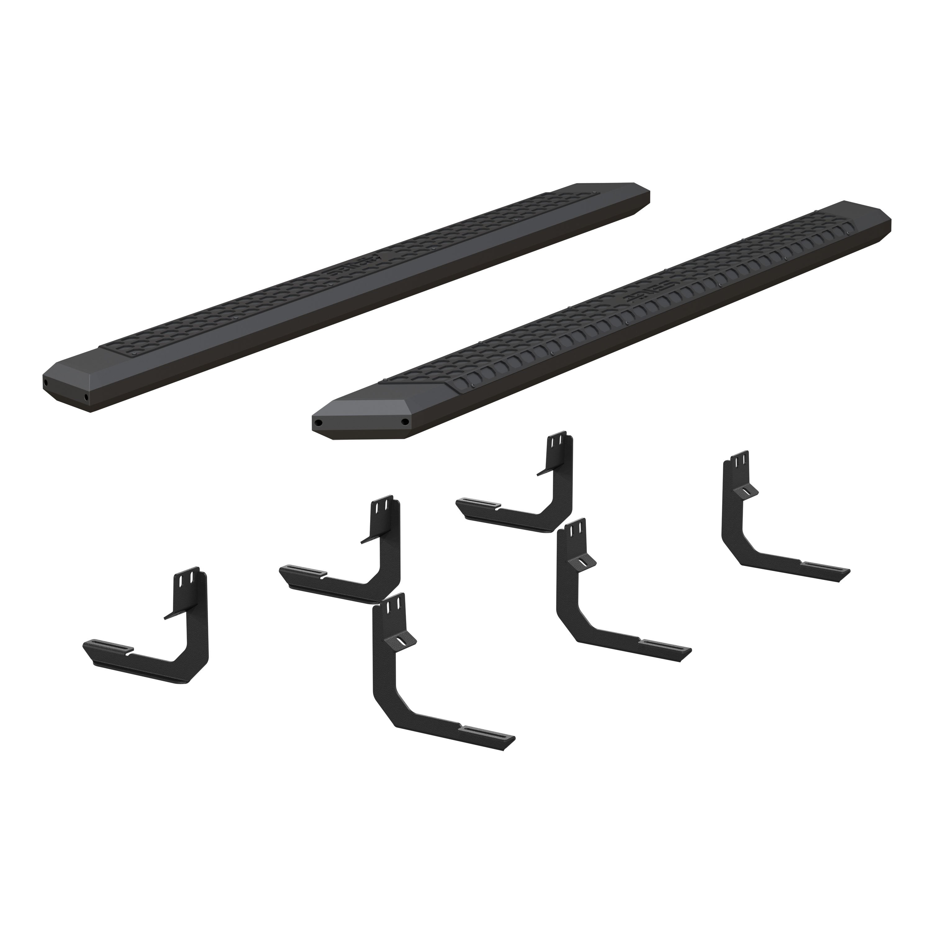 ARIES AdvantEDGE 5-1/2" x 85" Black Aluminum Side Bars, 2016-2024 Nissan TITAN XD, 2017-2024 Nissan TITAN