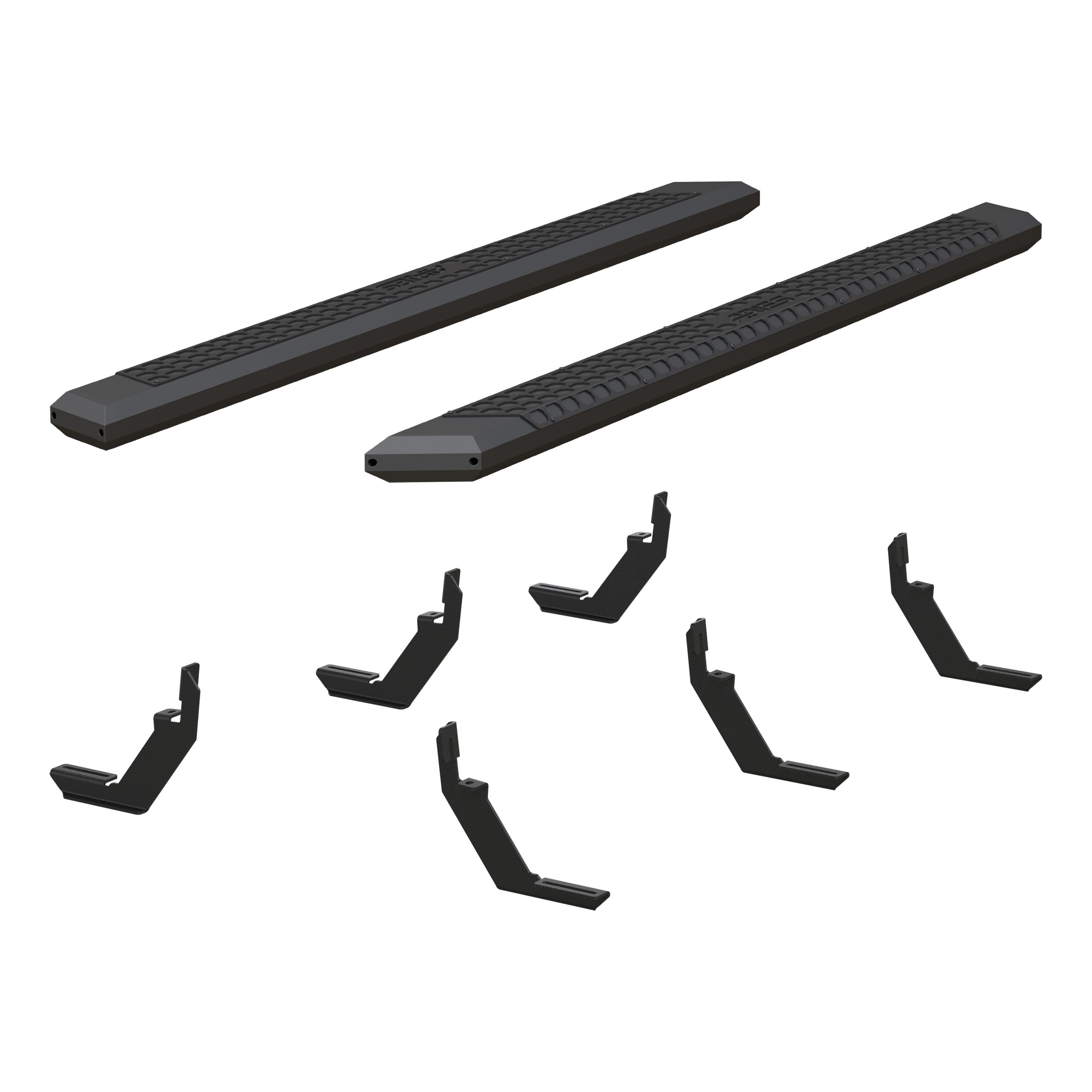 ARIES AdvantEDGE 5-1/2" x 85" Black Aluminum Side Bars, 2023-2026 Chevy Colorado, 2023-2026 GMC Canyon