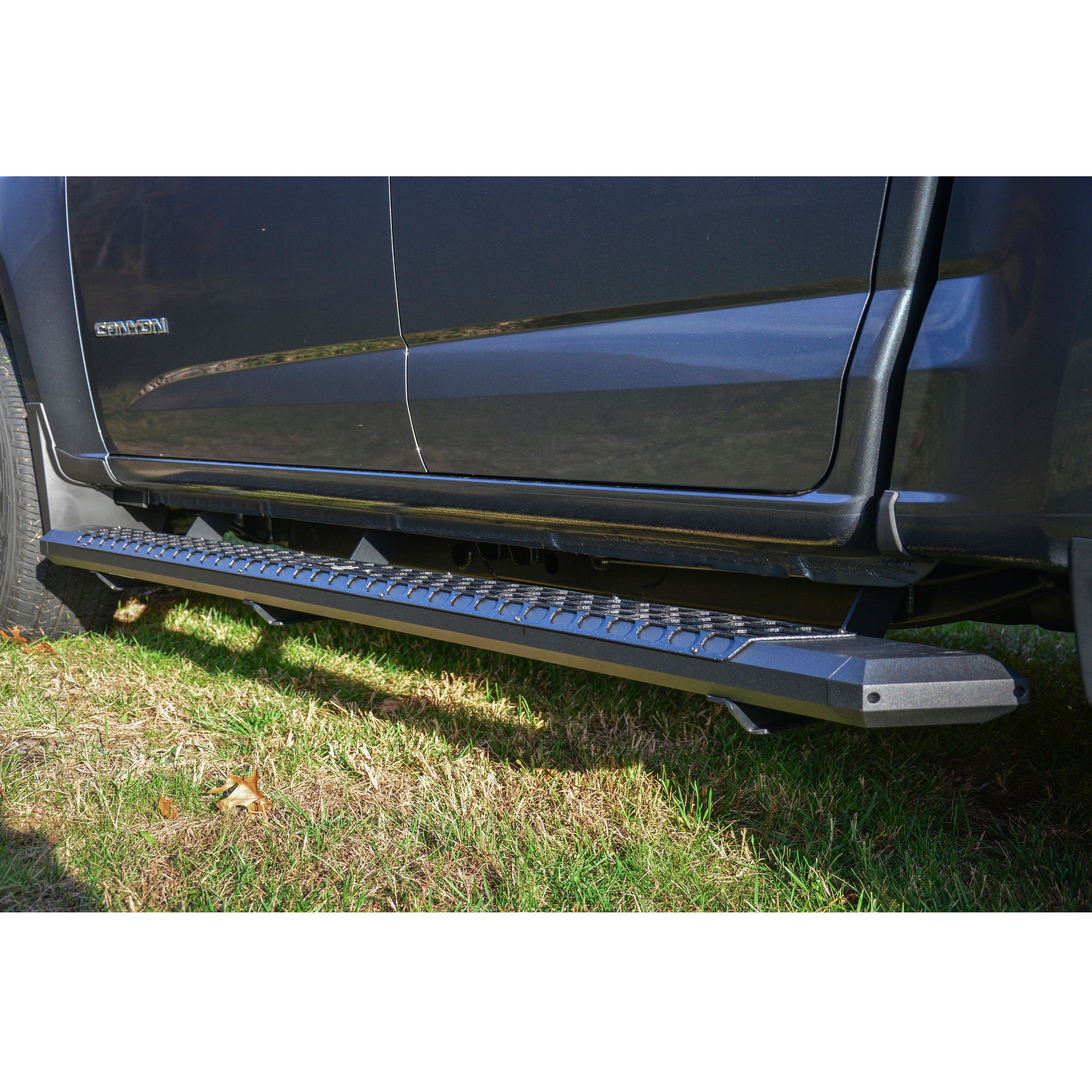 ARIES AdvantEDGE 5-1/2" x 85" Black Aluminum Side Bars, 2023-2026 Chevy Colorado, 2023-2026 GMC Canyon