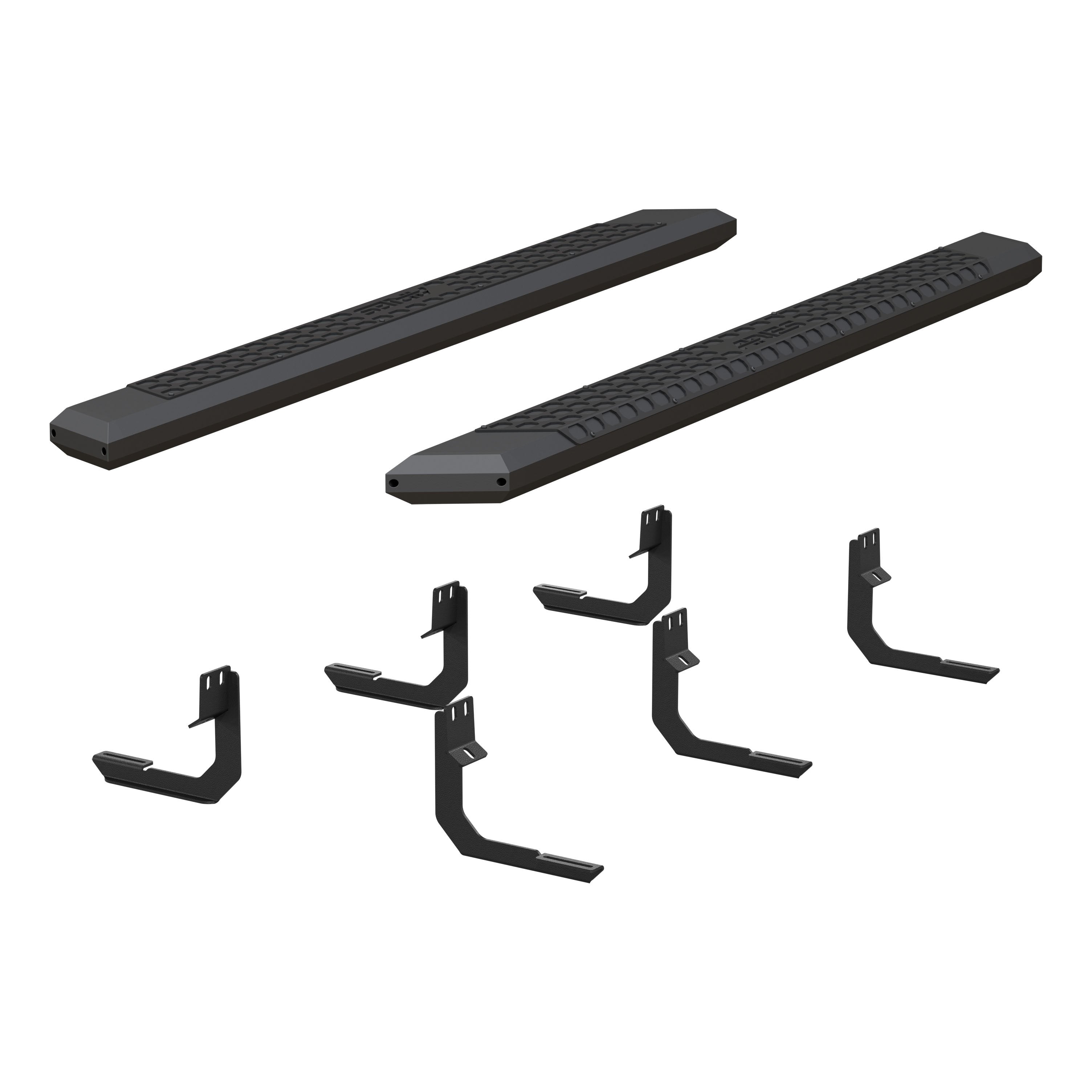 ARIES AdvantEDGE 5-1/2" x 75" Black Aluminum Side Bars, 2017-2018 Nissan TITAN