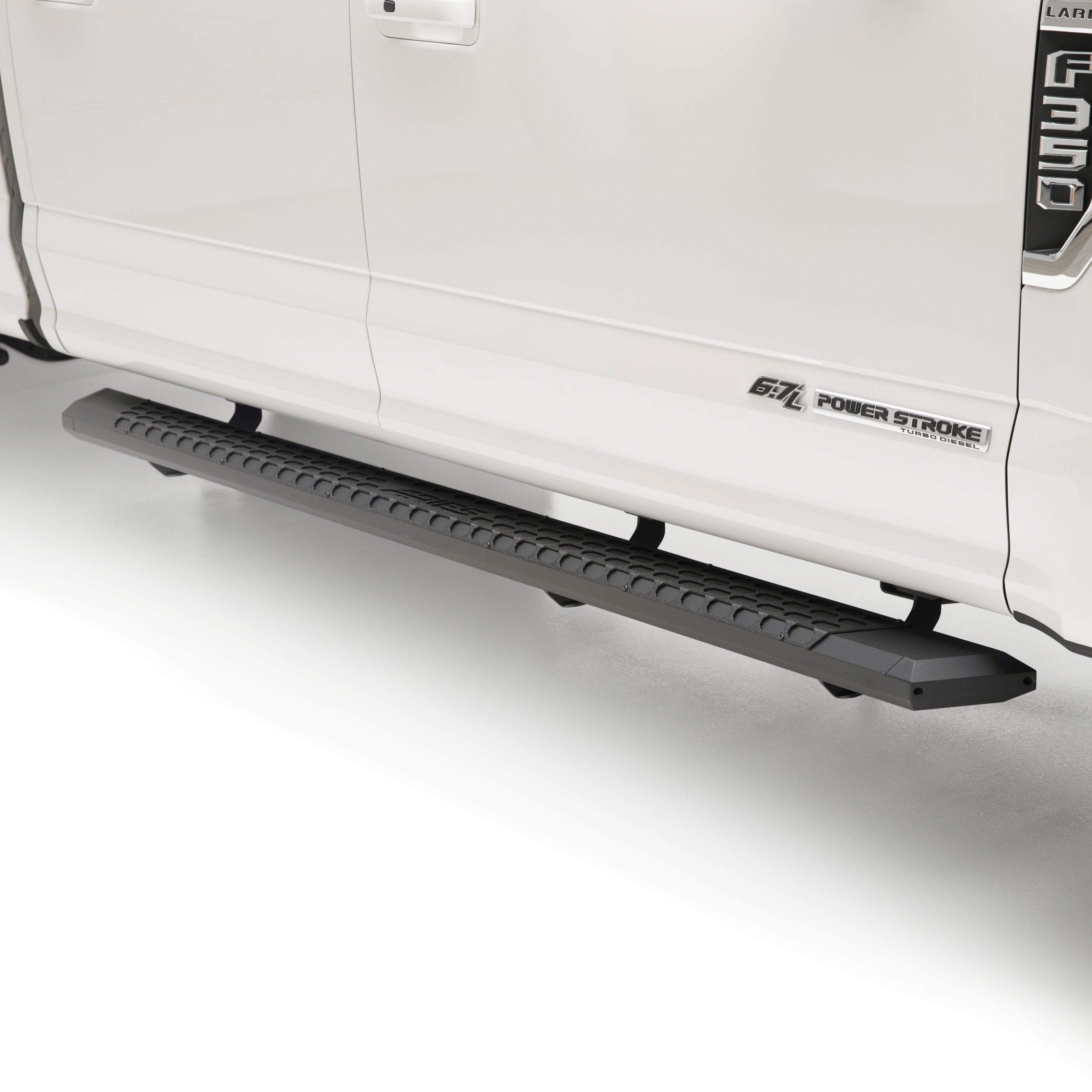 ARIES AdvantEDGE 5-1/2" x 91" Black Aluminum Side Bars, 2015-2026 Ford F-150, 2017-2026 Ford F-250/F-350/F-450/F-550 Super Duty, 2022-2025 Ford F-150 Lightning