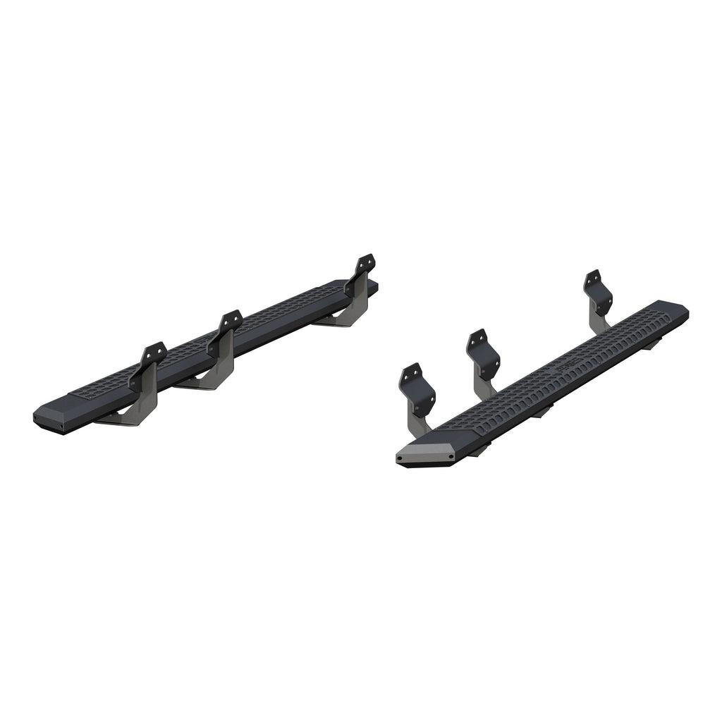 ARIES AdvantEDGE 5-1/2" x 91" Black Aluminum Side Bars, 2015-2026 Ford F-150, 2017-2026 Ford F-250/F-350/F-450/F-550 Super Duty, 2022-2025 Ford F-150 Lightning