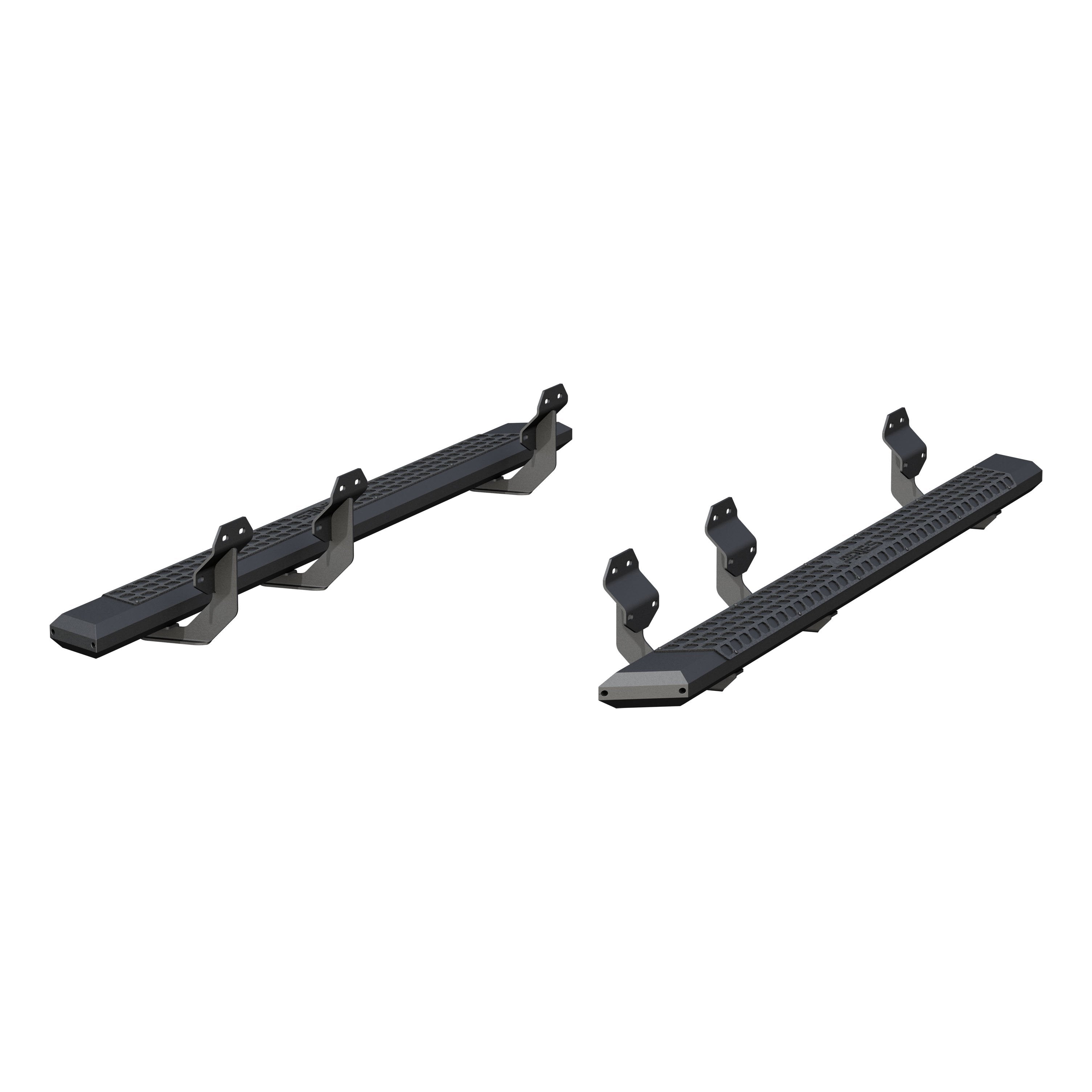 ARIES AdvantEDGE 5-1/2" x 91" Black Aluminum Side Bars, 2015-2026 Ford F-150, 2017-2026 Ford F-250/F-350/F-450/F-550 Super Duty, 2022-2025 Ford F-150 Lightning