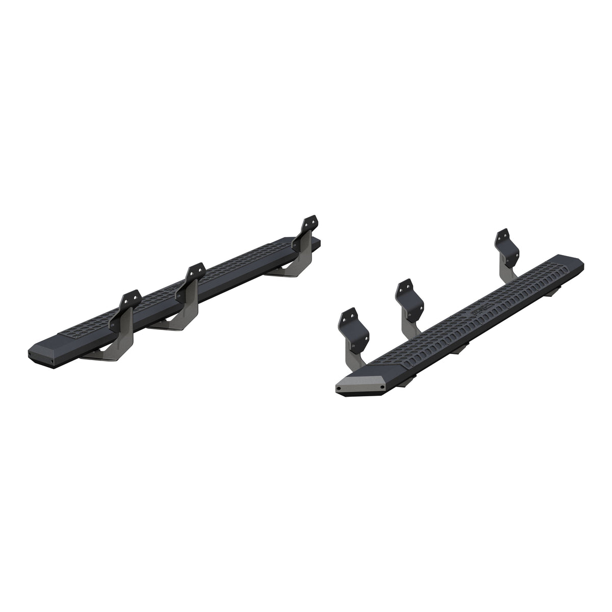 ARIES AdvantEDGE 5-1/2" x 91" Black Aluminum Side Bars, 2015-2026 Ford F-150, 2017-2026 Ford F-250/F-350/F-450/F-550 Super Duty, 2022-2025 Ford F-150 Lightning