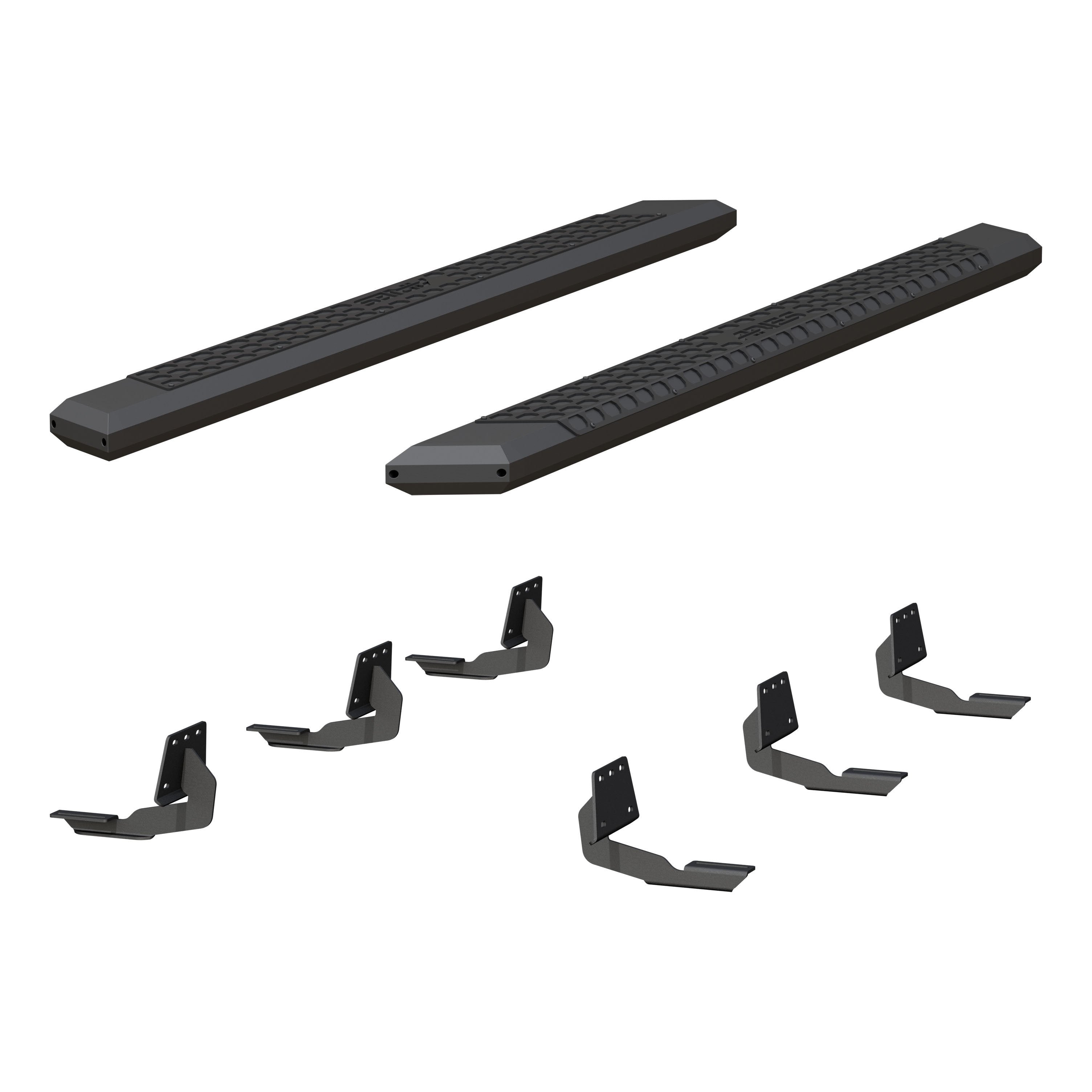 ARIES AdvantEDGE 5-1/2" x 75" Black Aluminum Side Bars, 2019-2026 Ram 1500