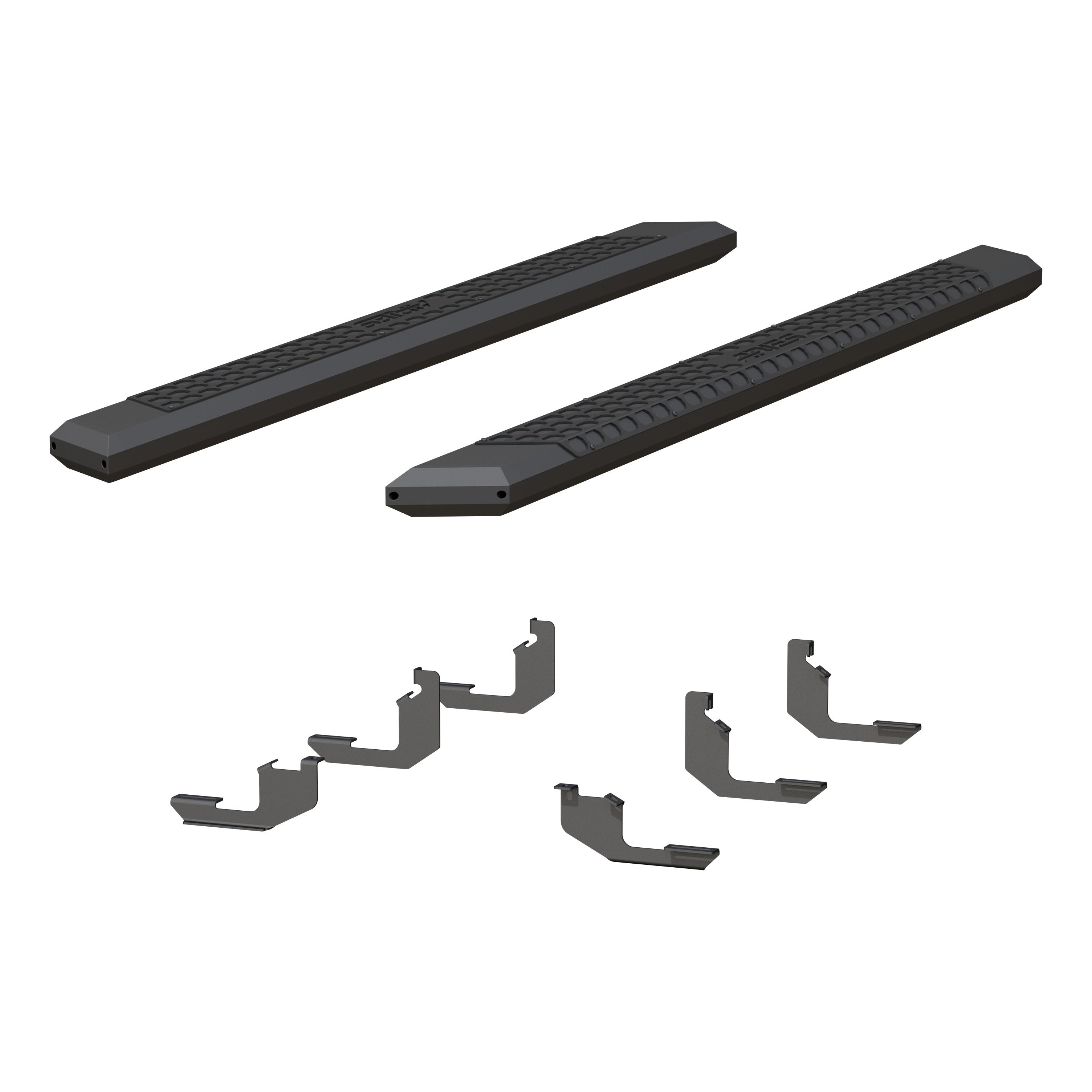 ARIES AdvantEDGE 5-1/2" x 85" Black Aluminum Side Bars, 2019-2026 Ford Ranger