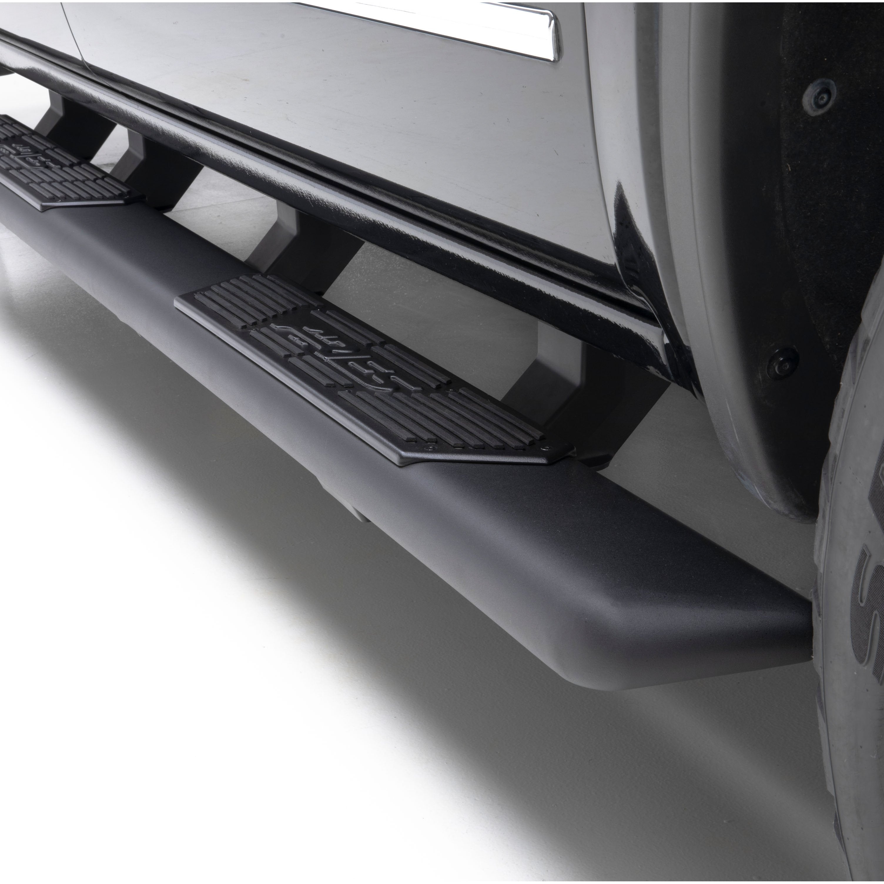 ARIES AscentStep 5-1/2" x 85" Black Steel Running Boards, 2019-2026 Ram 2500/3500