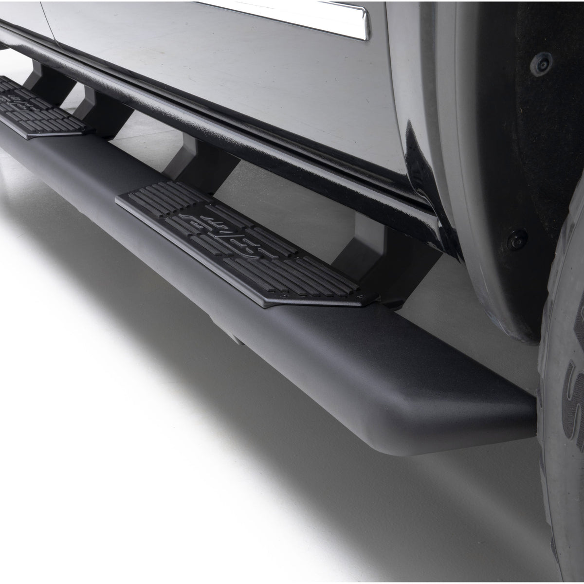 ARIES AscentStep 5-1/2" x 75" Black Steel Running Boards, 2024-2026 Toyota Tacoma