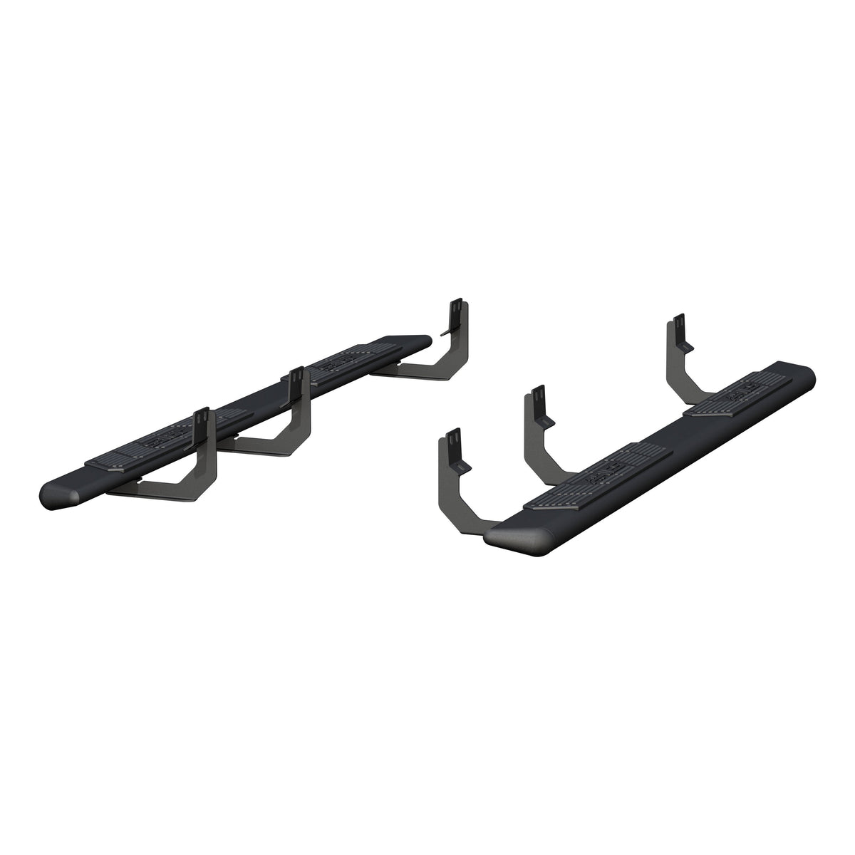 ARIES AscentStep 5-1/2" x 85" Black Steel Running Boards, 2016-2024 Nissan TITAN XD, 2017-2024 Nissan TITAN