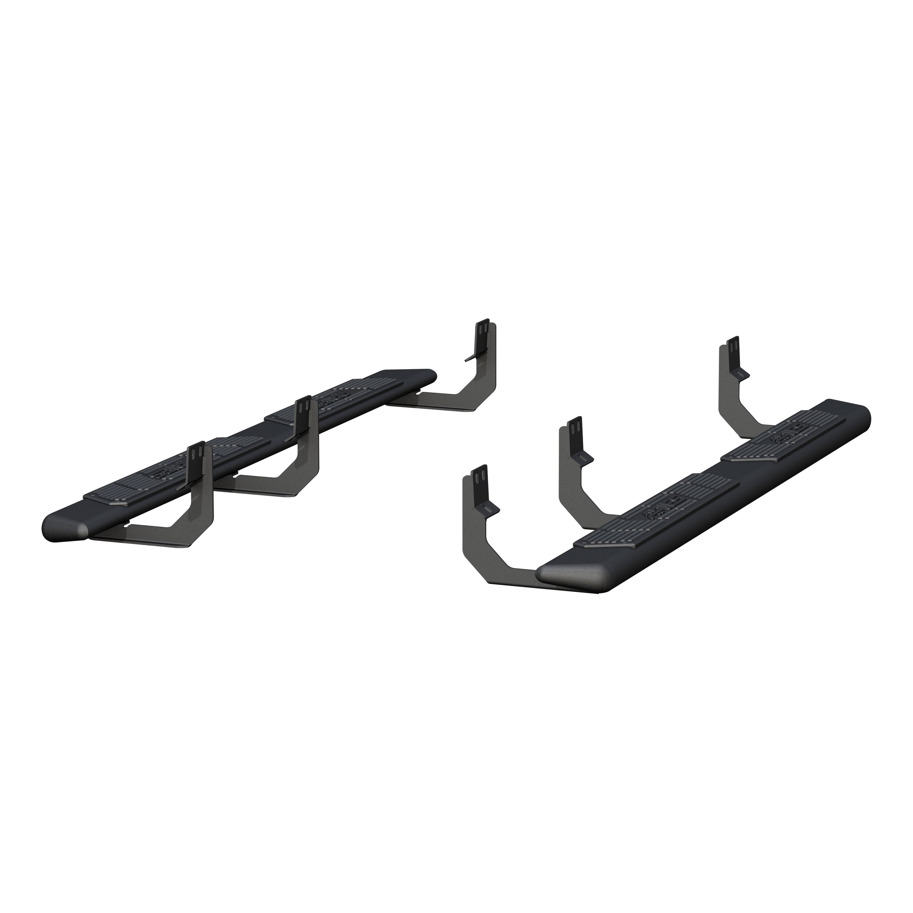 ARIES AscentStep 5-1/2" x 75" Black Steel Running Boards, 2017-2018 Nissan TITAN