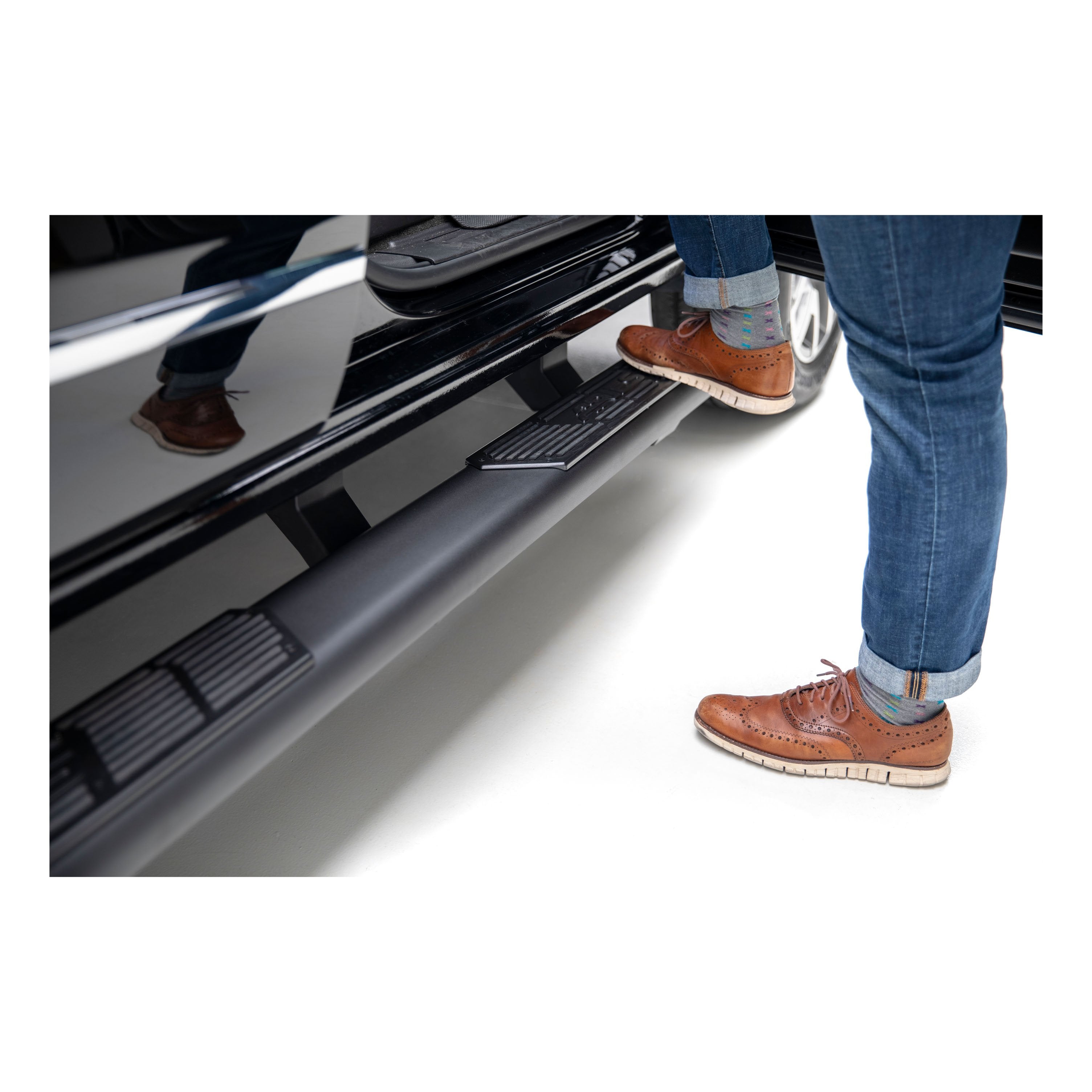ARIES AscentStep 5-1/2" x 85" Black Steel Running Boards, 2019-2026 Ford Ranger