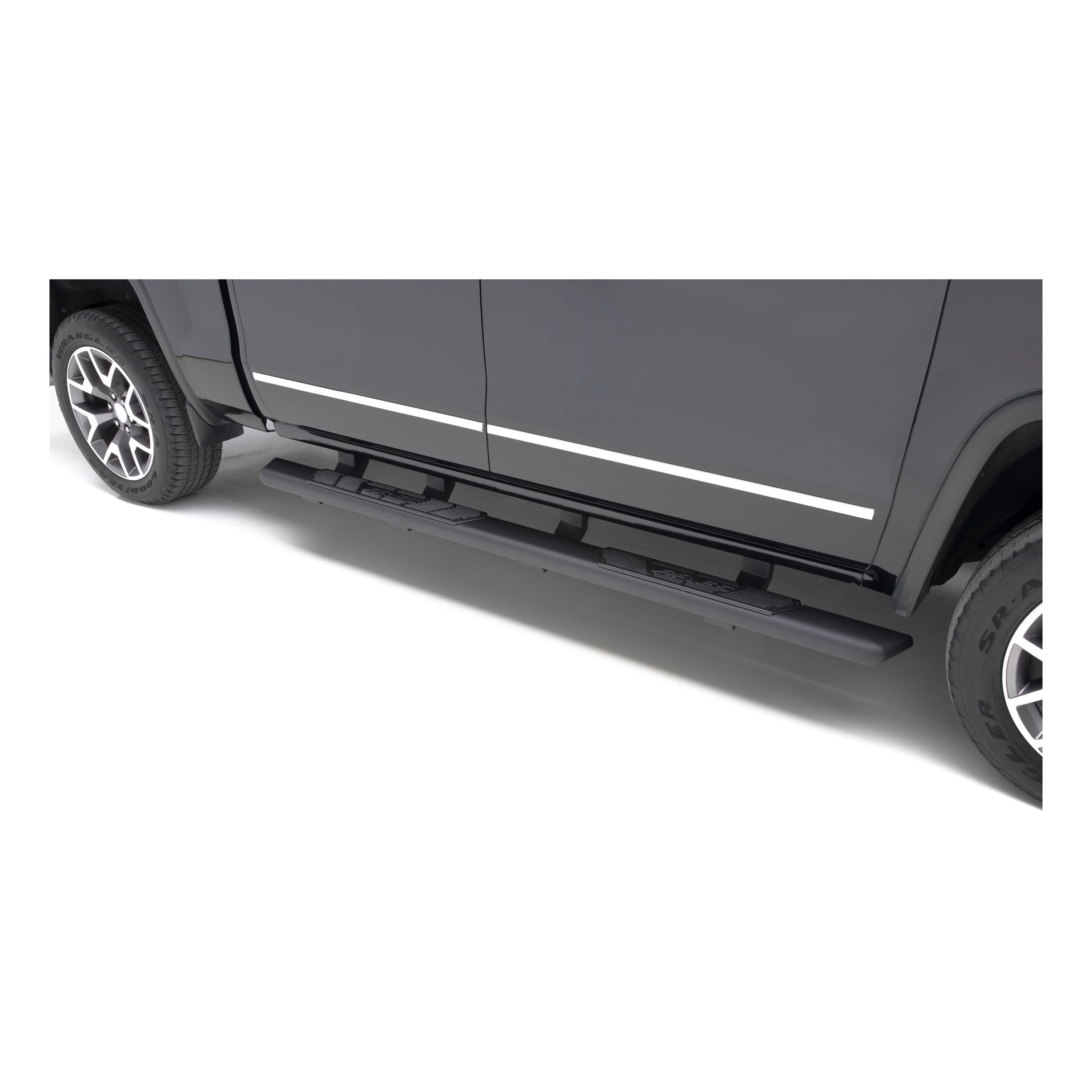 ARIES AscentStep 5-1/2" x 85" Black Steel Running Boards, 2019-2026 Ford Ranger