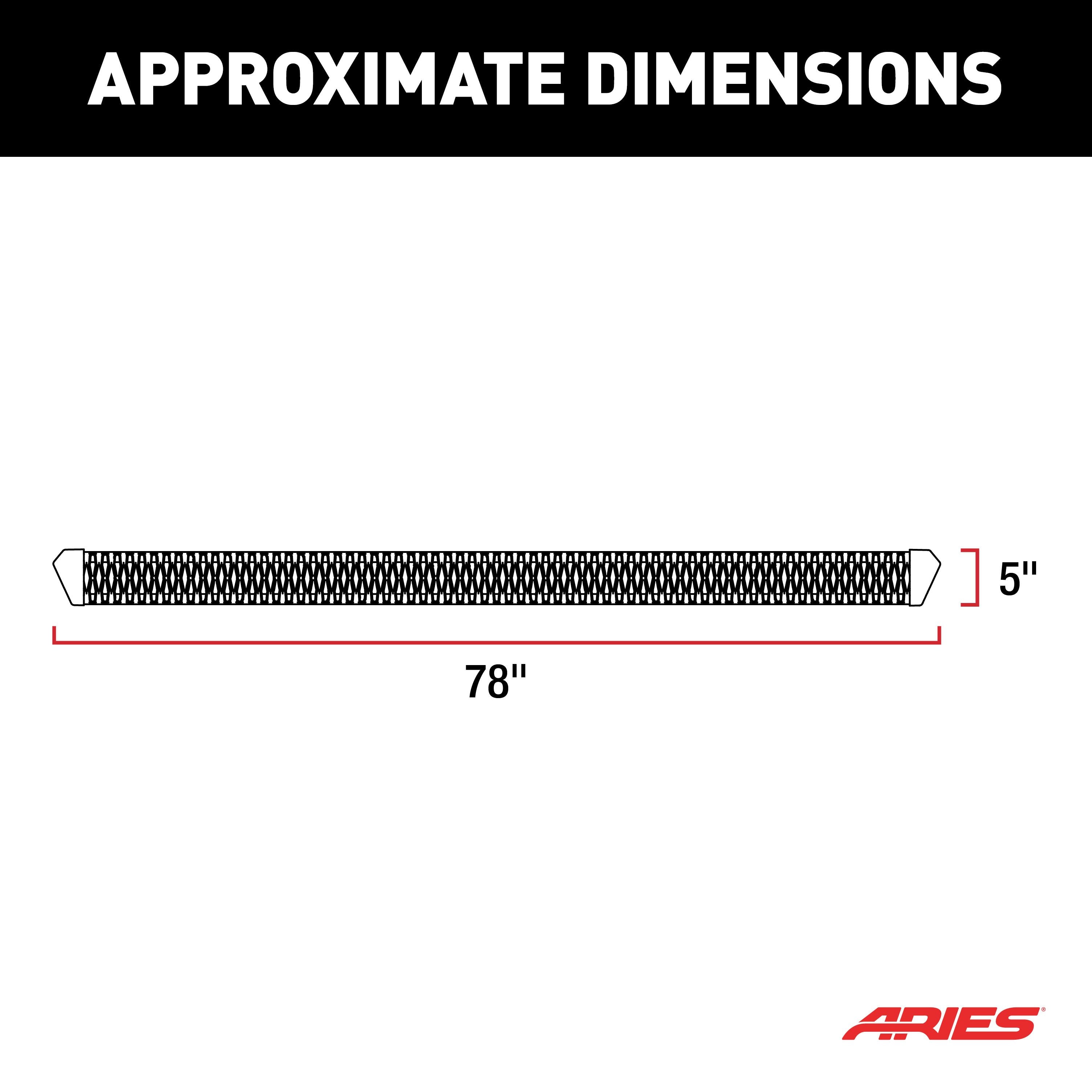 ARIES SlimGrip 5" x 78" Black Aluminum Running Boards, 2024-2026 Toyota Tacoma