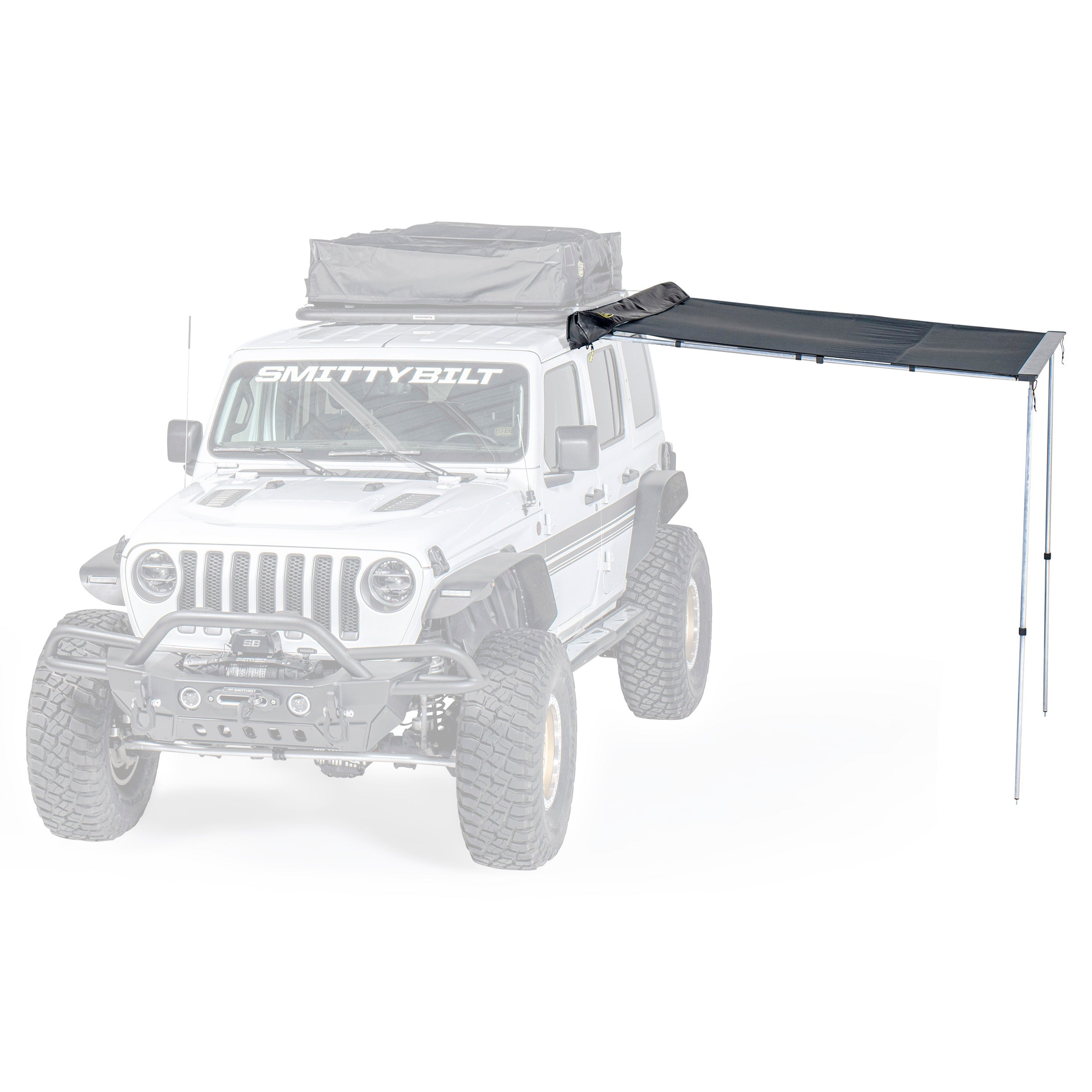 Gen2 6 Foot Tent Awning 6.5' Wide x 6.5' Long Gray  Smittybilt