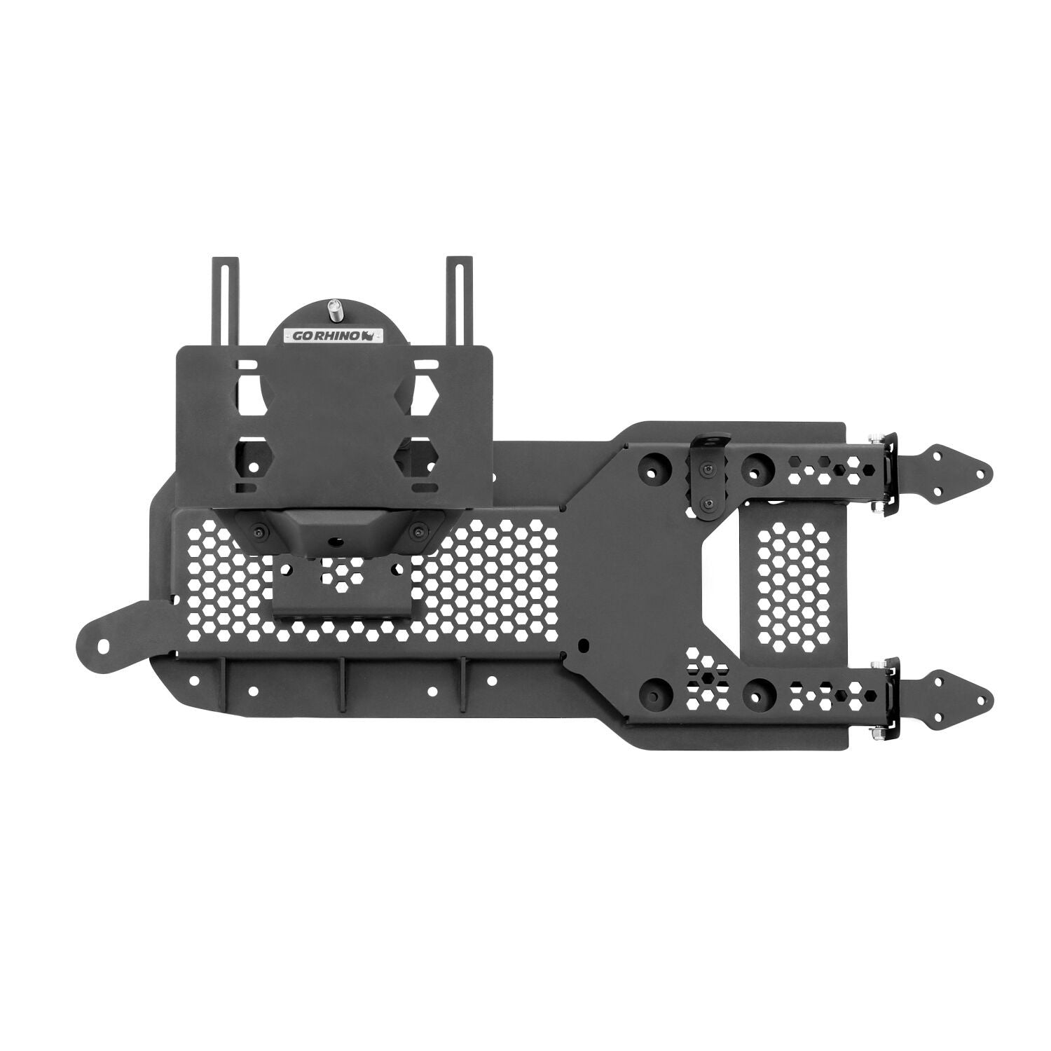 Rockline Body Mount Spare Tire Carrier Textured Black 2018-2026 Jeep Wrangler Go Rhino