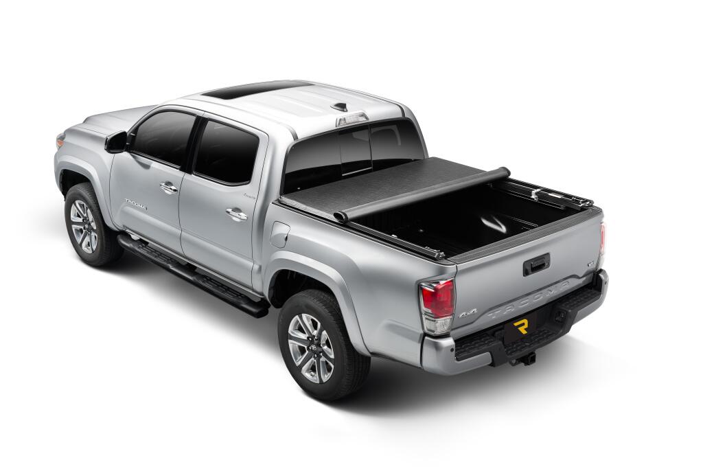 TruXport Tonneau Cover Black 2014-2021 Toyota Tundra 6 Foot 6 Inch Bed with Deck Rail System Truxedo