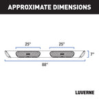 LUVERNE Regal 7 Black Stainless 88" Oval Side Steps, 2020-2026 Ford F-250/F-350/F-450 Super Duty