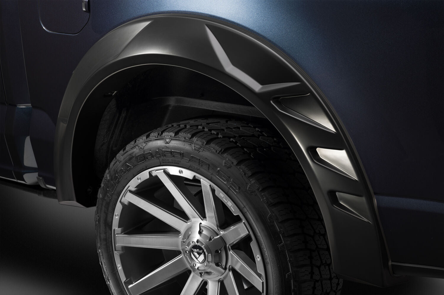 DRT Fender Flares Black Smooth Finish 4-Piece Set For 2019-2022 Silverado 1500/1500 LTD Husky Liners