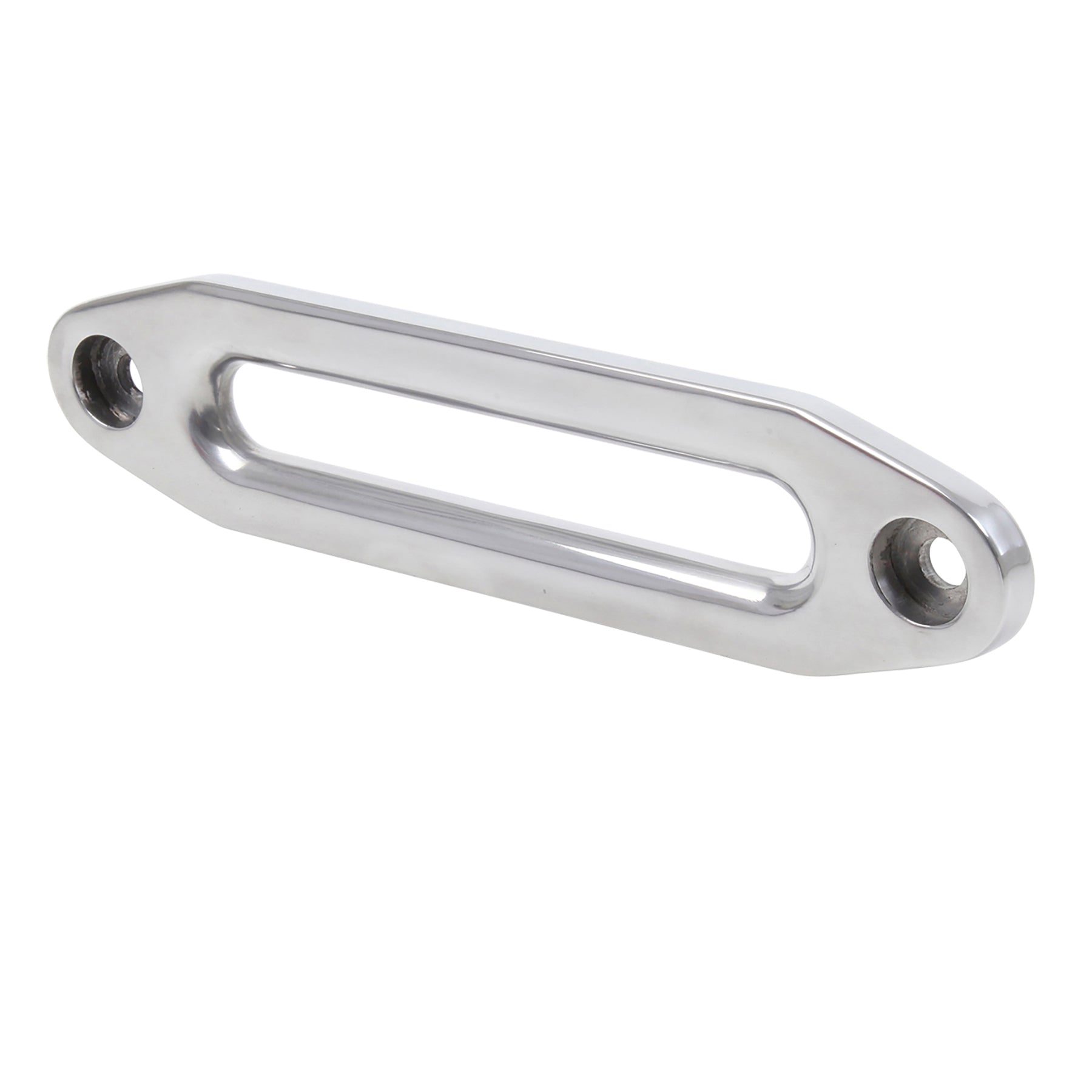Aluminum Hawse Fairlead For Synthetic Ropes 10 on Center Bolt Pattern Polished W/ No Logo Smittybilt