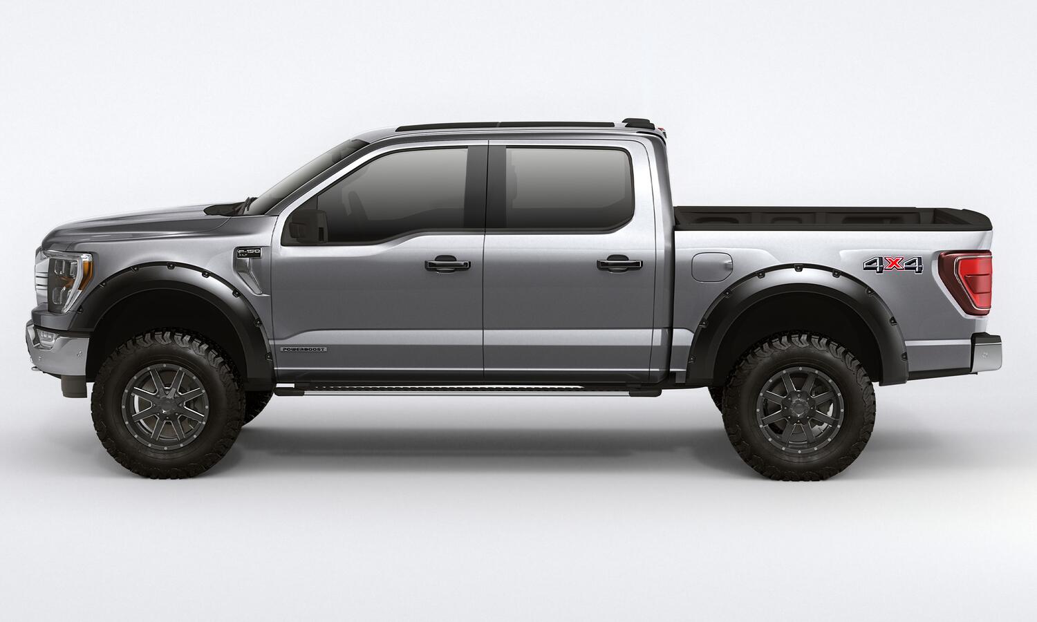 Black Forge Pocket/Rivet Textured Finish 4-Pc Fender Flare Set For 19-22 Ford Ranger 6 Foot Bed Bushwacker