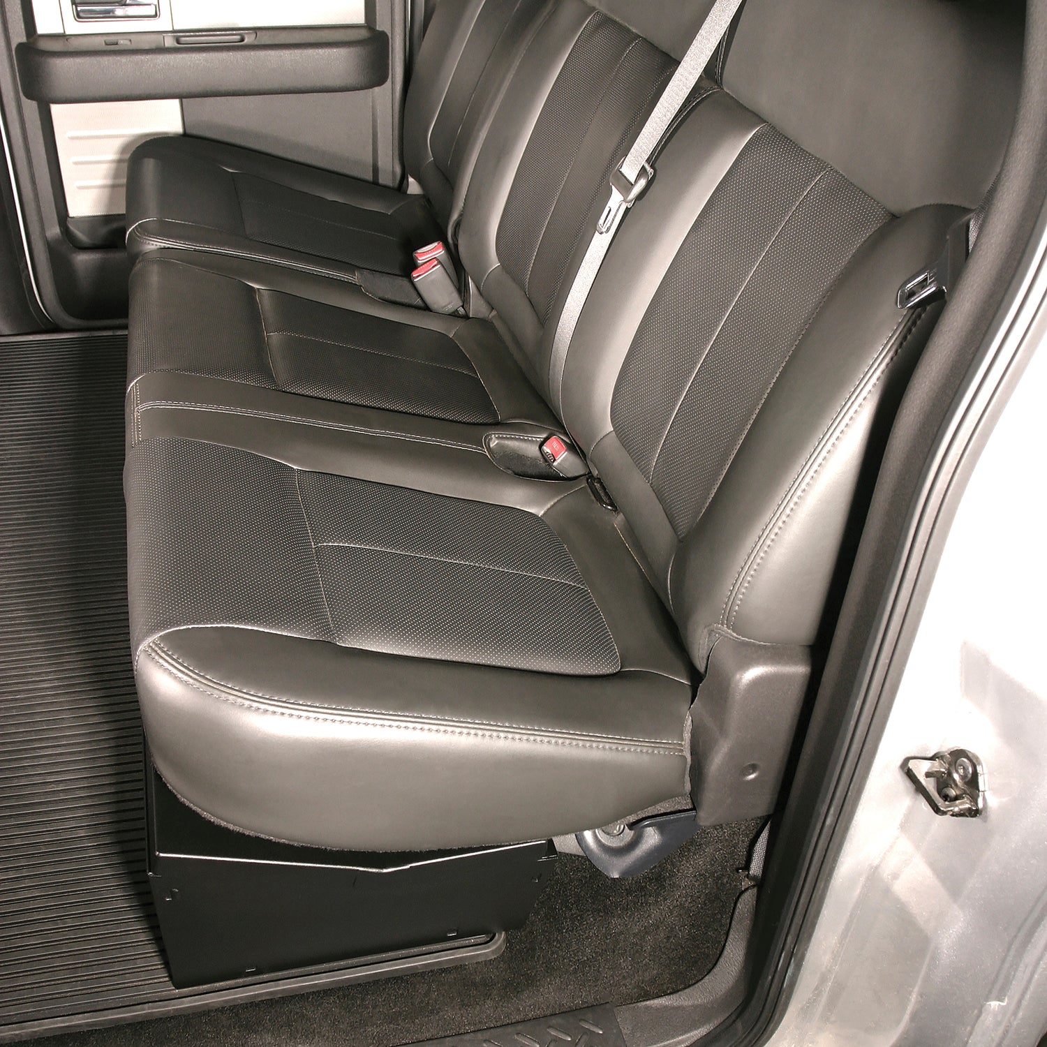 Rear Underseat Lockbox - 09-14 F-150 w/ Crew Cab w/o Subwoofer Black Tuffy Security Products