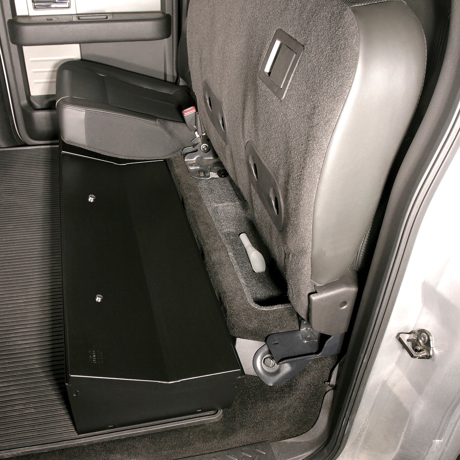 Rear Underseat Lockbox - 09-14 F-150 w/ Crew Cab w/o Subwoofer Black Tuffy Security Products