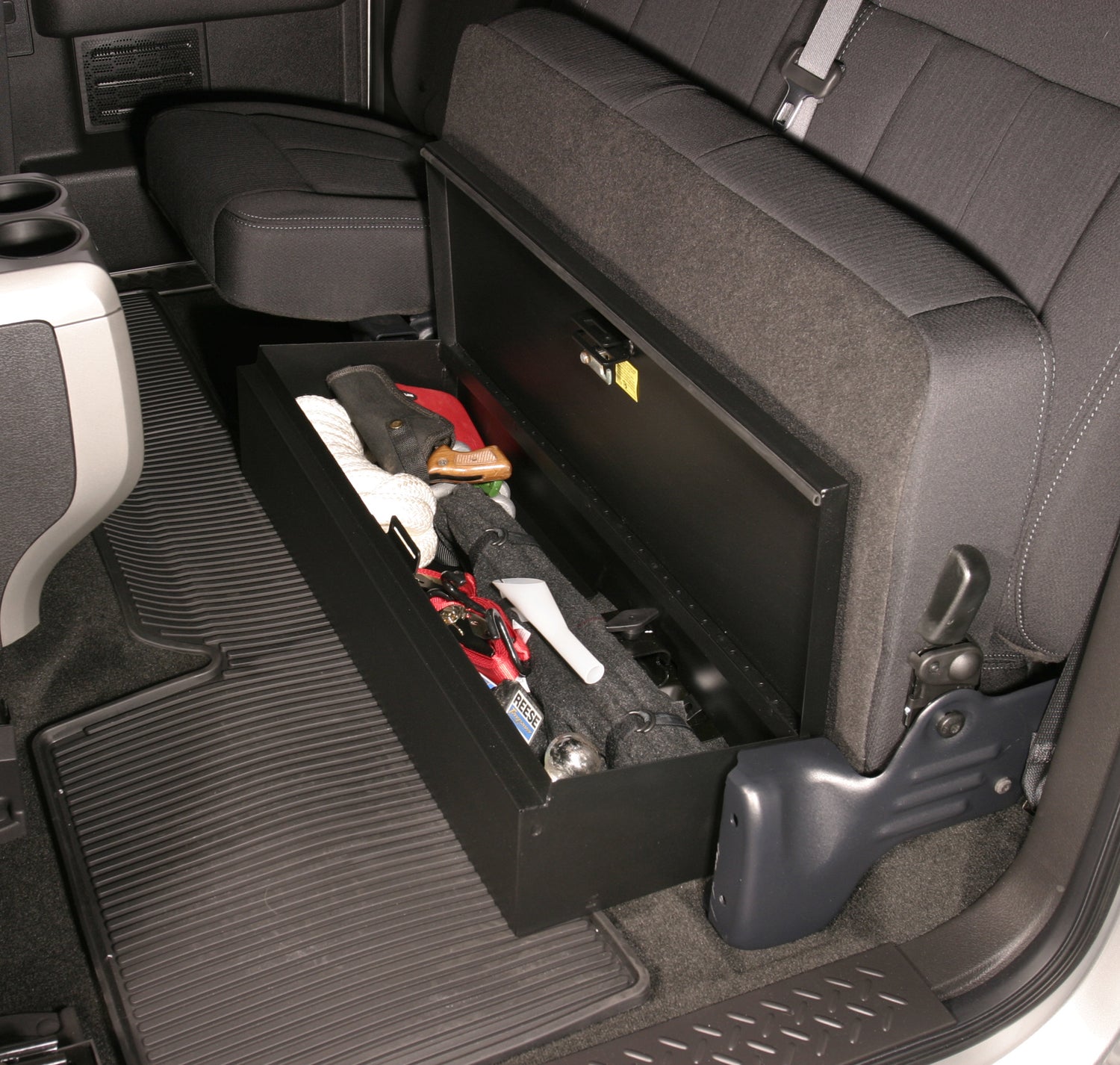 Rear Underseat Lockbox - 09-14 F-150 w/ Extended Cab Black Tuffy Security Products