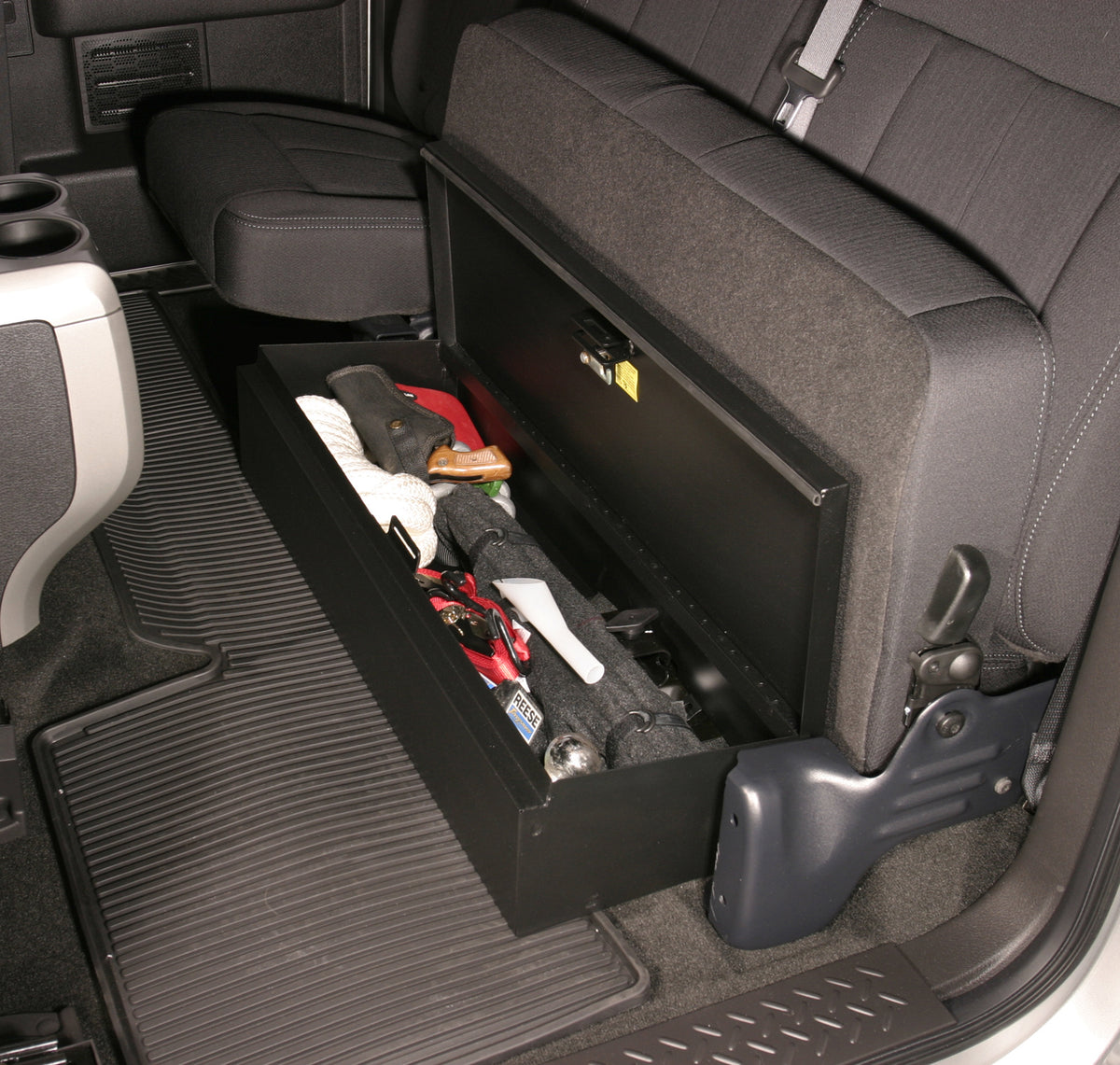 Rear Underseat Lockbox - 09-14 F-150 w/ Extended Cab Black Tuffy Security Products