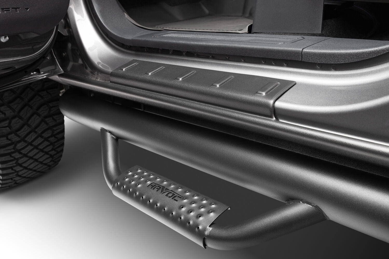 Trail Armor Rocker Panel Black, Incl. Side Panels/Sill Plate Cover For 2009-2014 F-150 Extended Cab Husky Liners