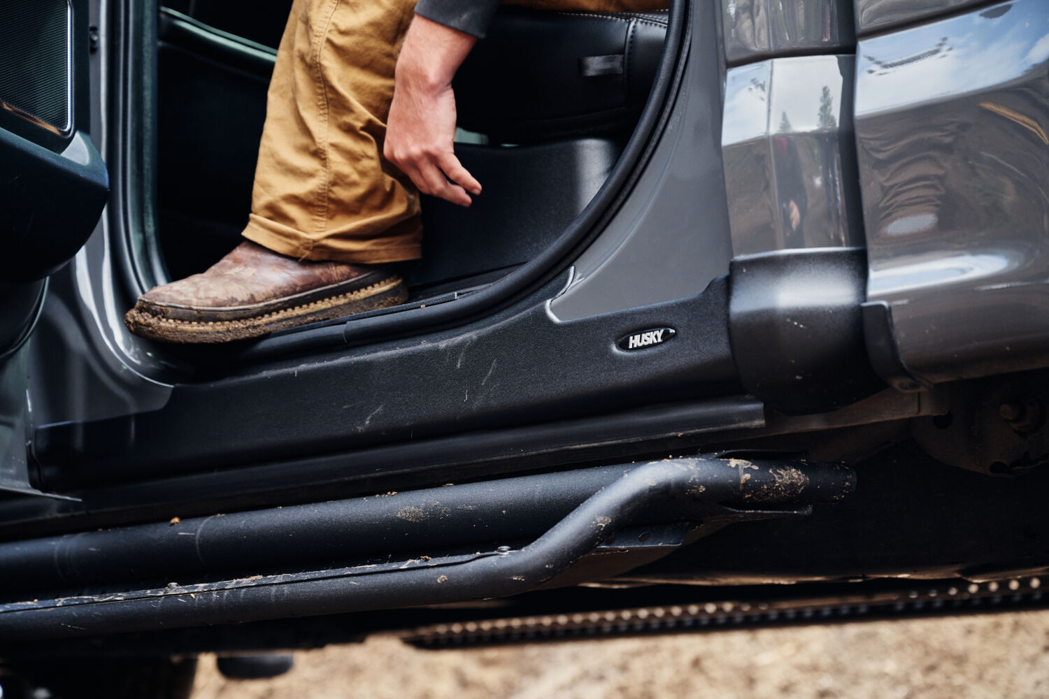 Trail Armor Rocker Panel Black, Incl. Side Panels/Sill Plate Cover For 2021-2025 F-150 Lightning Husky Liners