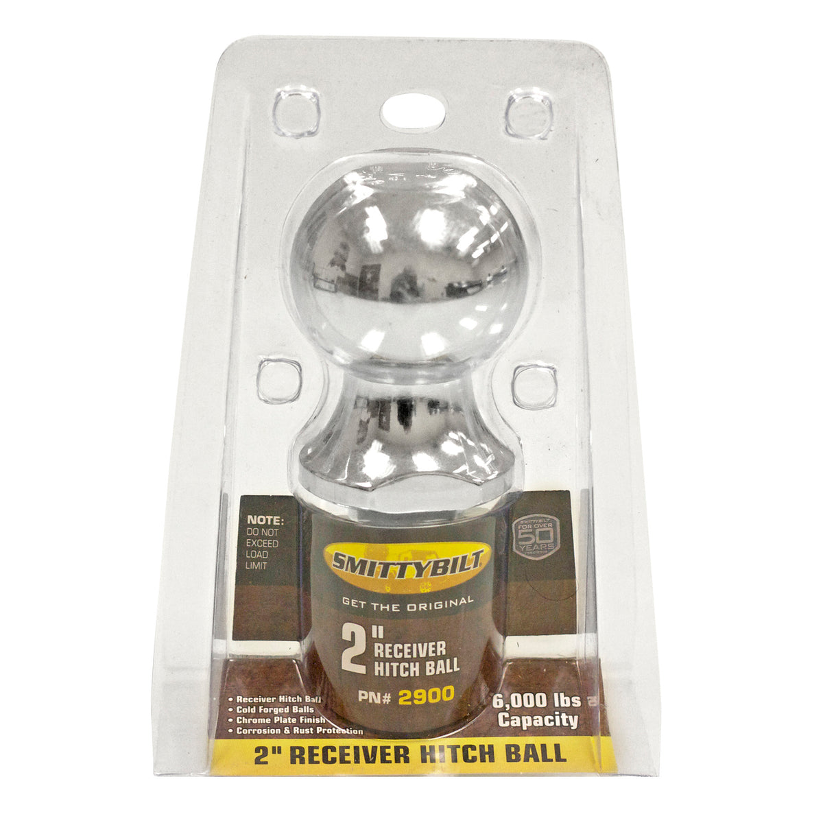 2 Inch Receiver Ball 2 1/8 inch Shank Smittybilt
